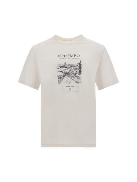 Brunello Cucinelli BRUNELLO CUCINELLI Men T-Shirts M0B138454 C2832 WHITE Size US S / EU 44-46 / 1 - 1 Thumbnail