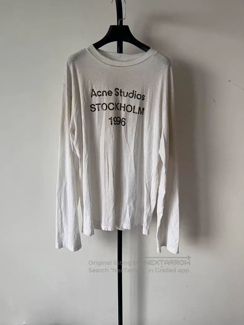 Acne Studios Acne Studios 1996 Series Letter Logo Aged Printed Crewneck Size US M / EU 48-50 / 2 - 1 Thumbnail