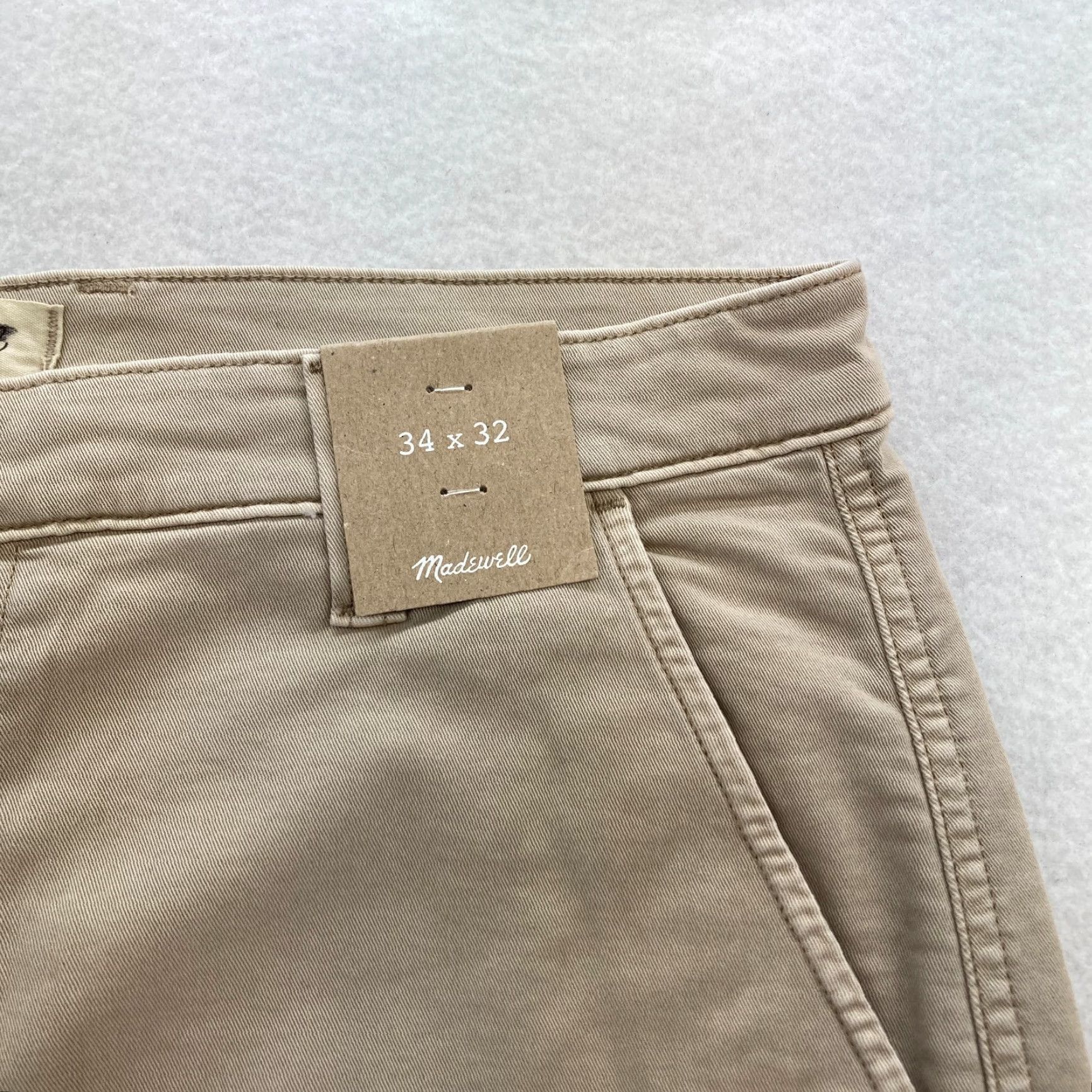 Madewell Madewell Cargo Pants Mens 34x32 Khaki Beige Stretch Fabric Straight Leg Mid Rise Size US 34 / EU 50 - 4 Thumbnail