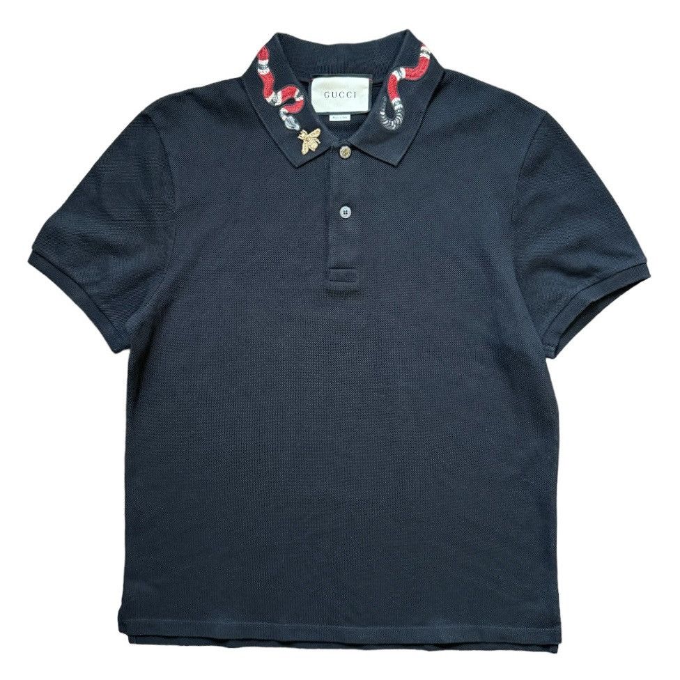 Gucci polo cheap shirt snake collar