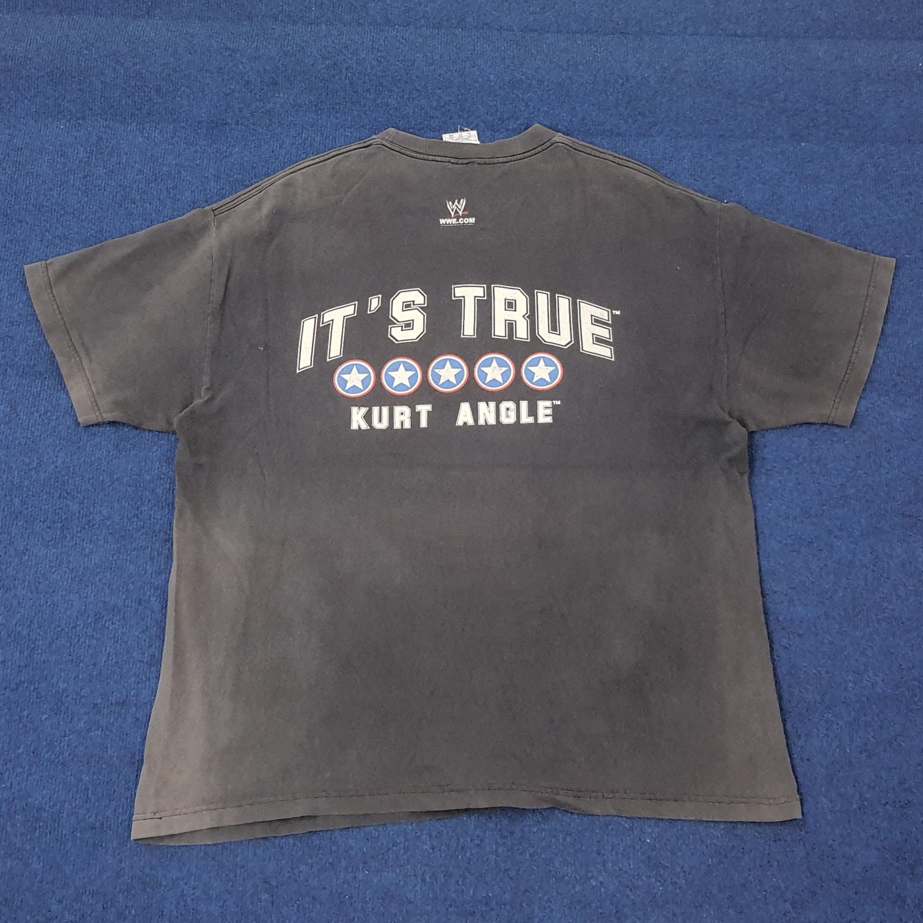 WWE Vintage WWE Kurt Angle American Wrestler Tshirt C249N45 Size US XL / EU 56 / 4 - 4 Thumbnail