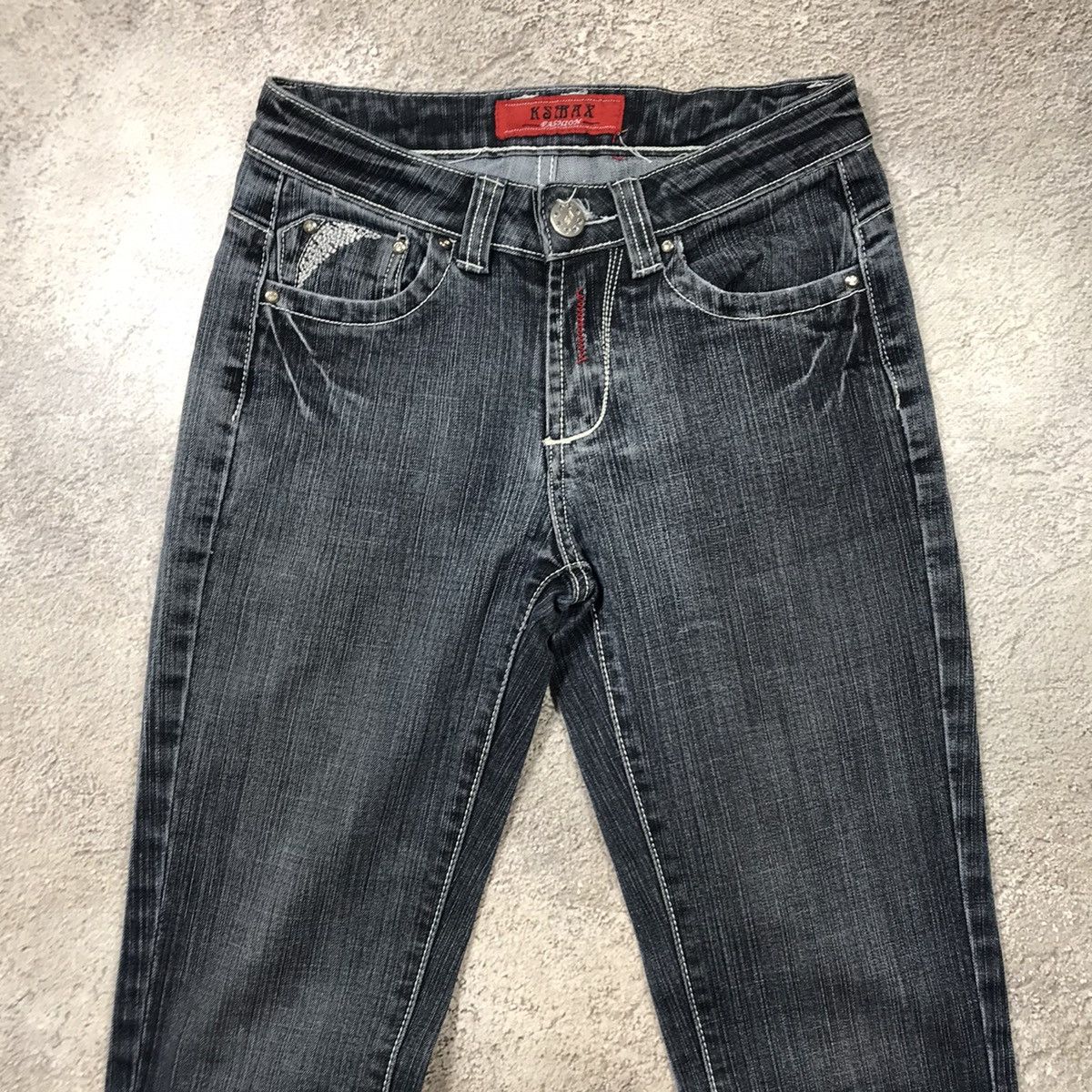 Vintage Vintage Y2K Distressed Flared Jeans Skater Grunge Boxy 25 Size 25" / US 0 / IT 36 - 2 Thumbnail