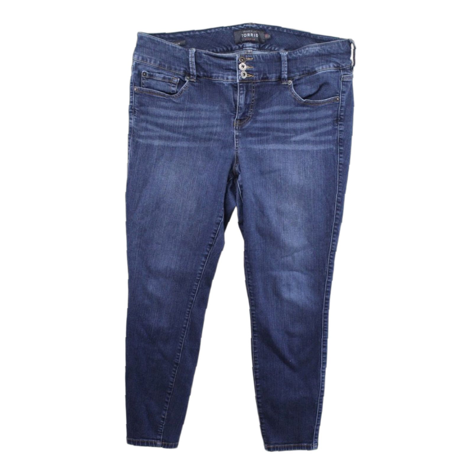 Torrid Torrid Premium Jegging Jeans Women's 18 Regular Dark Wash Cotton Blend Casual 90s Bohemian City Denim Stretch Womens Size 40" / US 18 - 1 Thumbnail