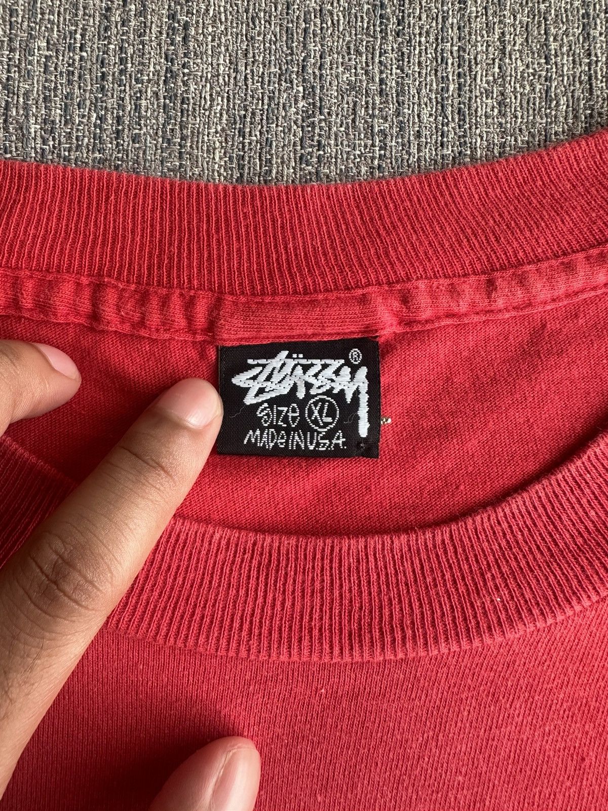 Stussy × Vintage Vintage 80’s Rare Stussy Classic Signature USA Tshirt Size US XL / EU 56 / 4 - 3 Thumbnail
