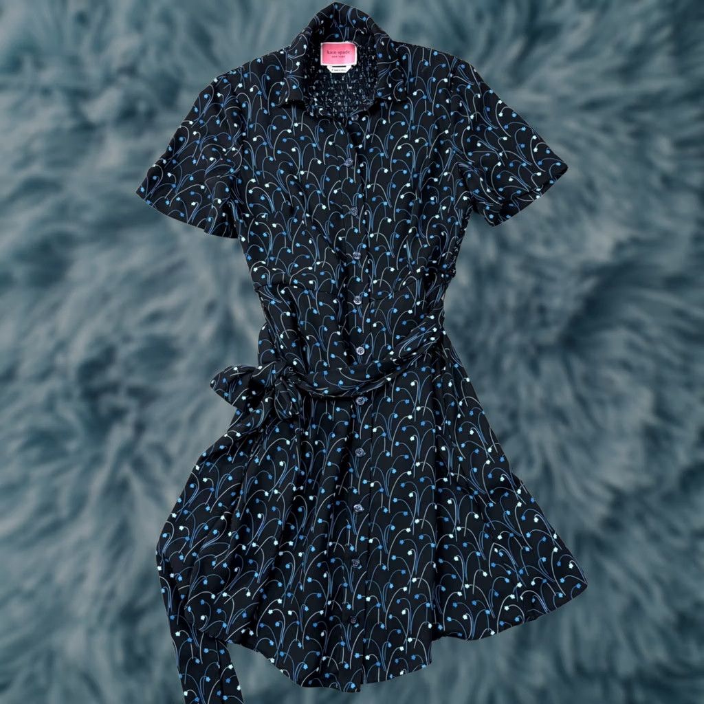 kate spade shirt dress Lemon Toss Tie Waist Shirtdress