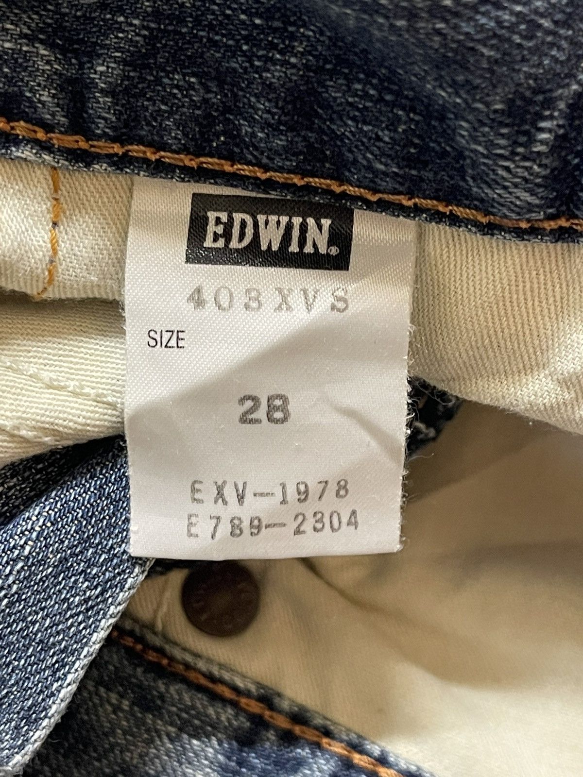 Edwin Vintage Edwin Blue Faded Wash Distressed Style Jeans Size US 30 / EU 46 - 10 Thumbnail