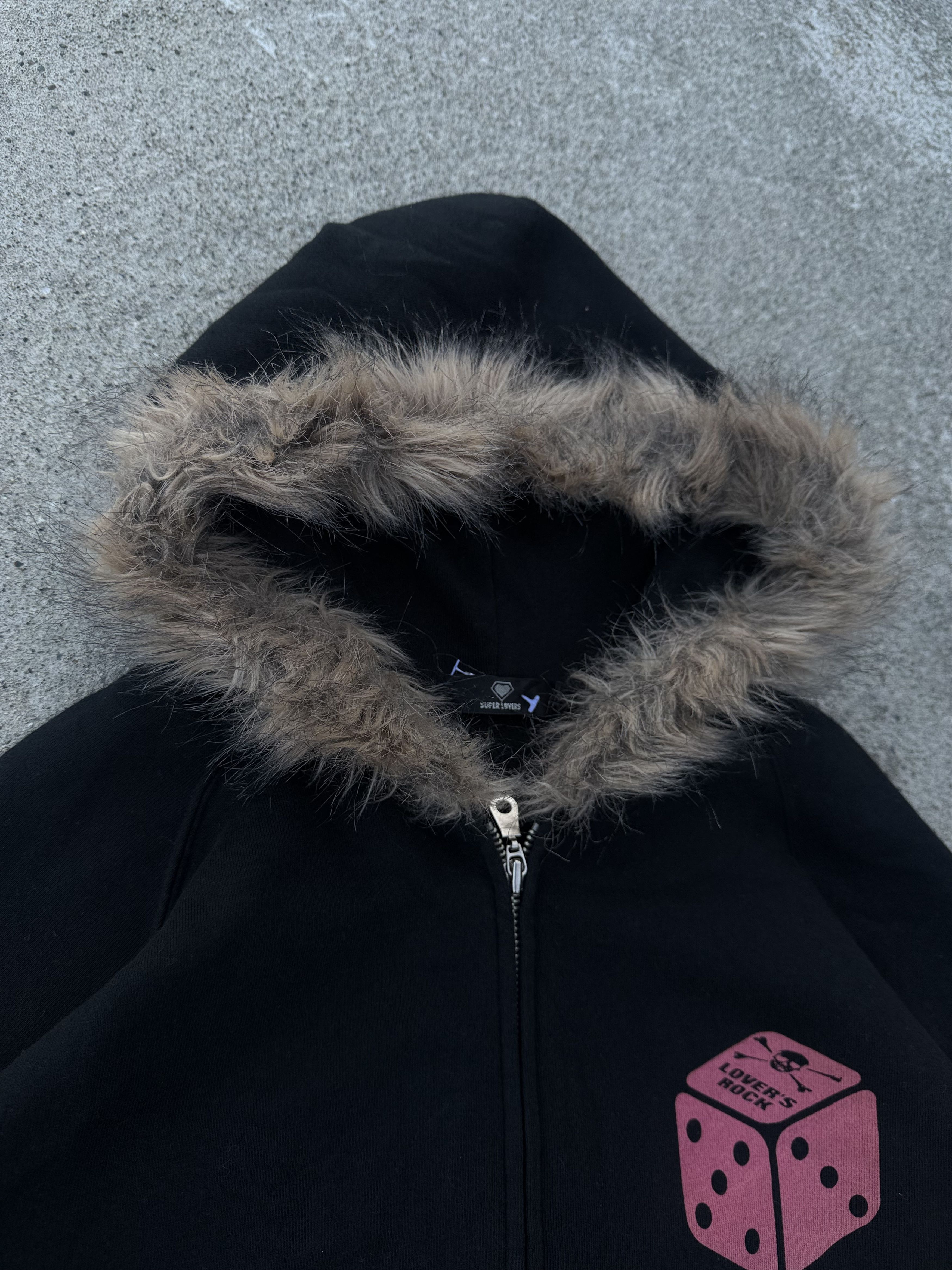 Super Lovers Super Lovers - Dice Punk Skull Fur Hoodie Size US M / EU 48-50 / 2 - 3 Thumbnail