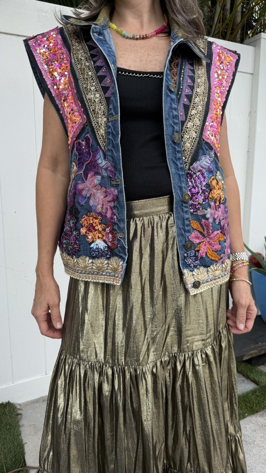 Other Denim vest Hindu style Size S / US 4 / IT 40 - 4 Thumbnail