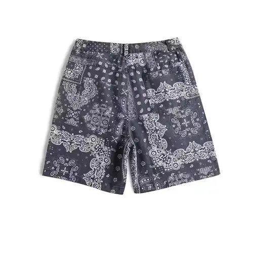 Jean 21SS Tokyo Union Navy Blue Bandana Paisley Aloha Shorts Size US 32 / EU 48 - 2 Thumbnail