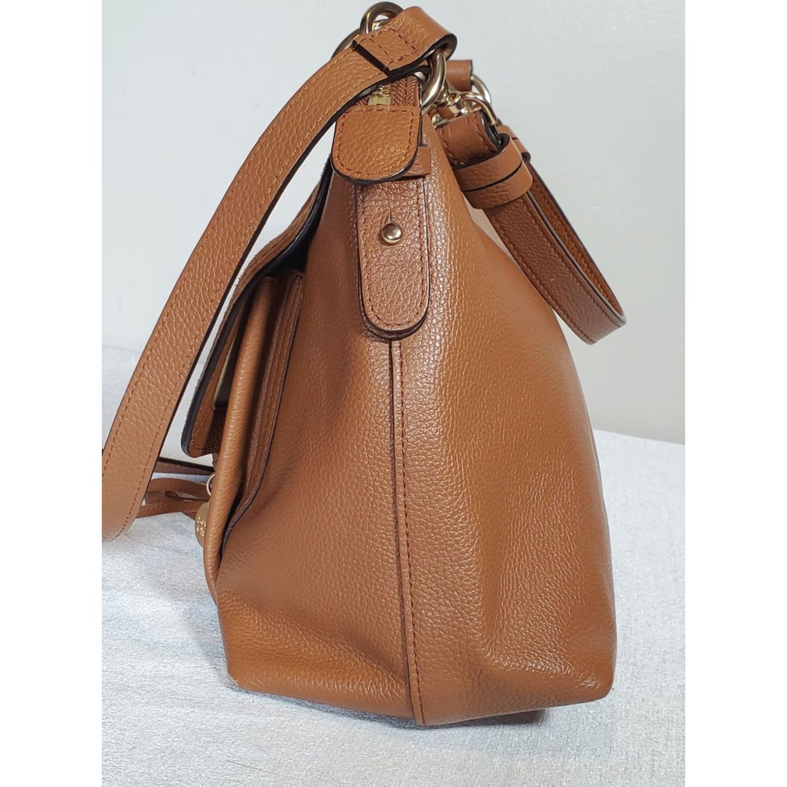 Vintage Chloé Bag Womens Small See Joan Leather Suede Crossbody Caramello Brown Charms Size ONE SIZE - 6 Thumbnail