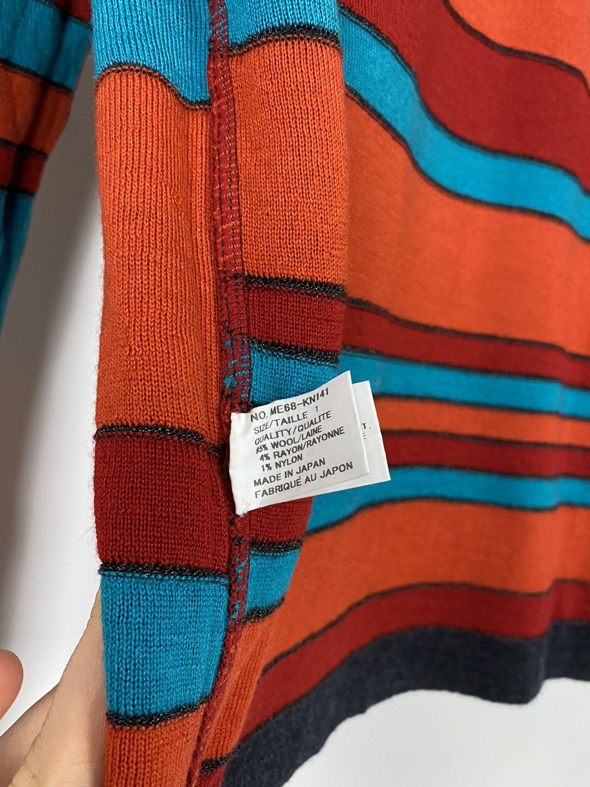 Issey Miyake Issey Miyake Men Wool Reversible Colorblock Sweater Size US S / EU 44-46 / 1 - 7 Thumbnail