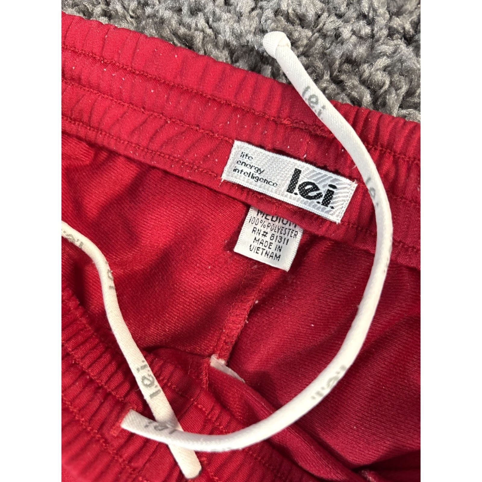 Vintage VINTAGE Y2K Lei Windbreaker Track Pants Flare Leg Women’s M Red 90s Athleisure Sports Slim Elastic Waist Size 32" / US 10 / IT 46 - 6 Thumbnail