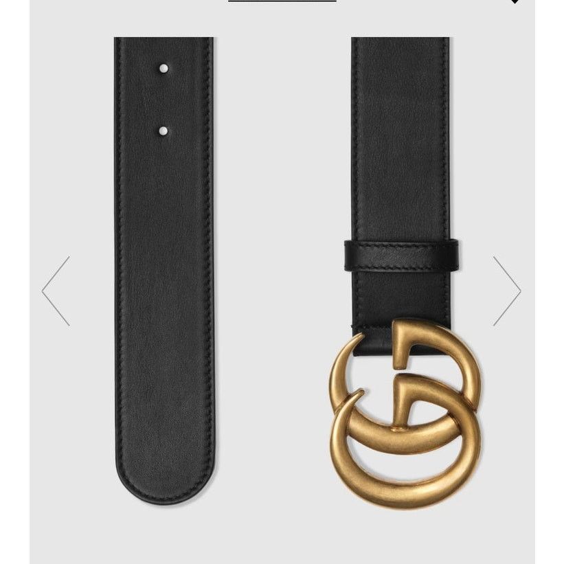 Gucci Gucci Black Leather Marmount Wide Belt Size 80 Size ONE SIZE - 8 Thumbnail