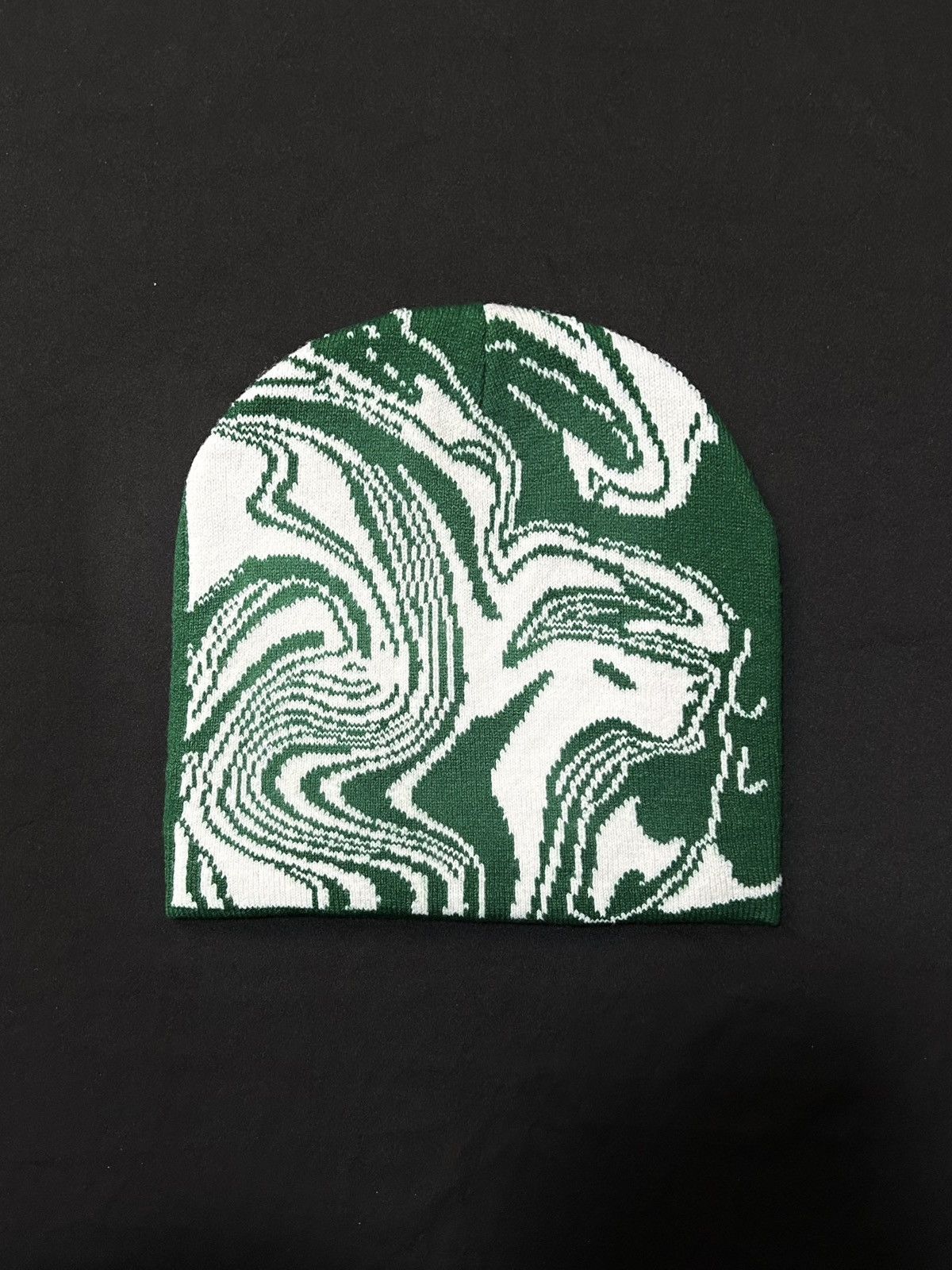 Japanese Brand Rare Planet Heaven Graphic No Cuff Knit Green Beanie OS Size ONE SIZE - 1 Thumbnail