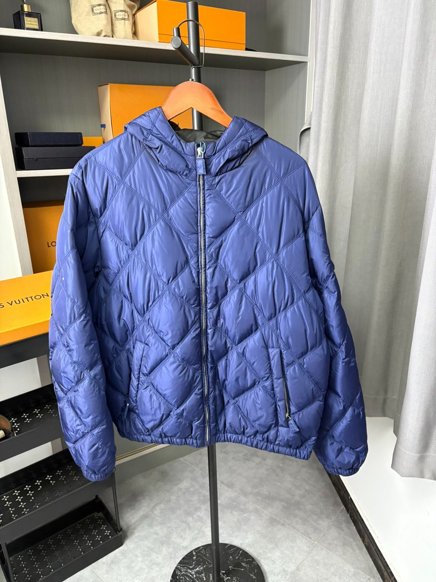 Prada Prada Down Blue Heavy Coat S Men Size US S / EU 44-46 / 1 - 1 Thumbnail