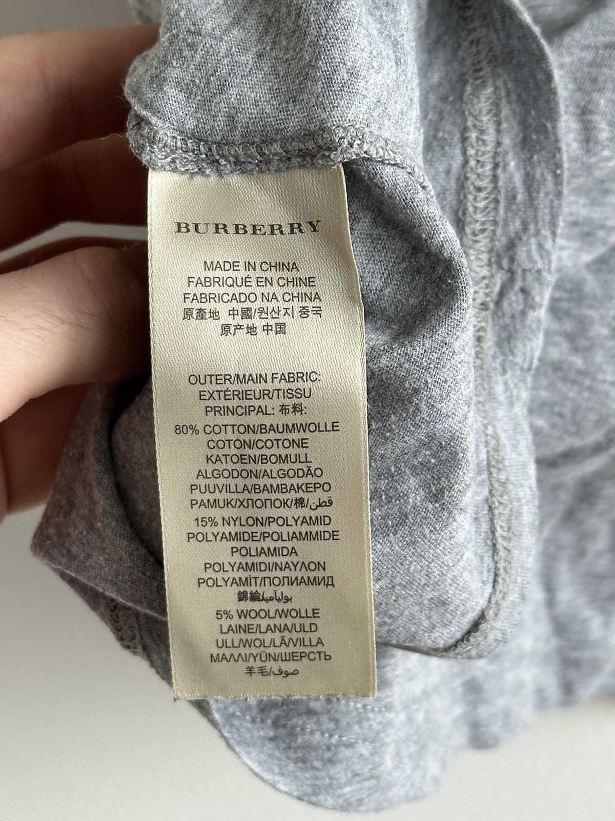 Burberry Burberry Brit Gray Blend Wigeon Duck T-Shirt Top Size XS Size XS / US 0-2 / IT 36-38 - 8 Thumbnail