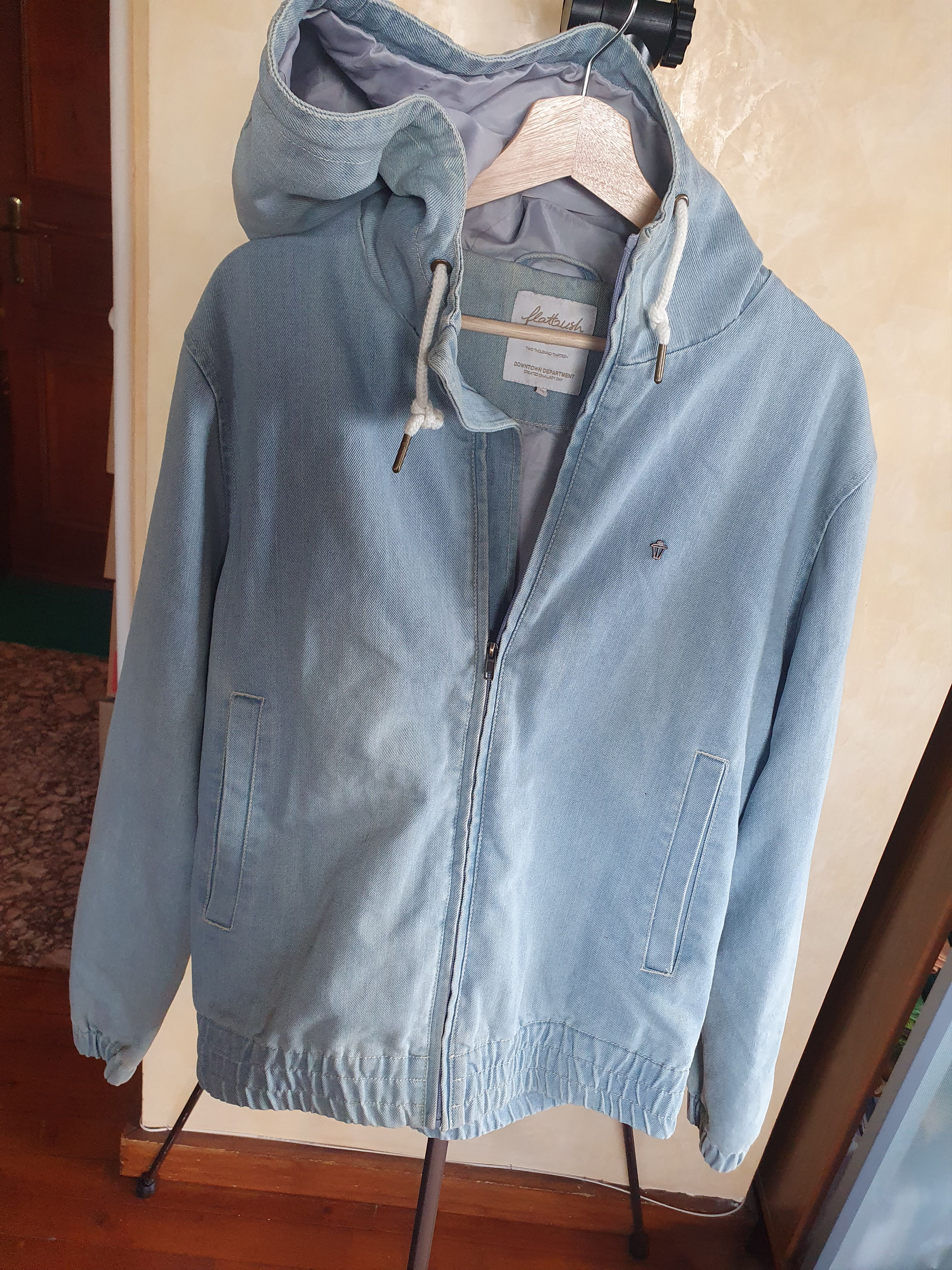 Other Flatbush Denim Hooded Jeans Jacket Work Style sz M Size US M / EU 48-50 / 2 - 3 Thumbnail