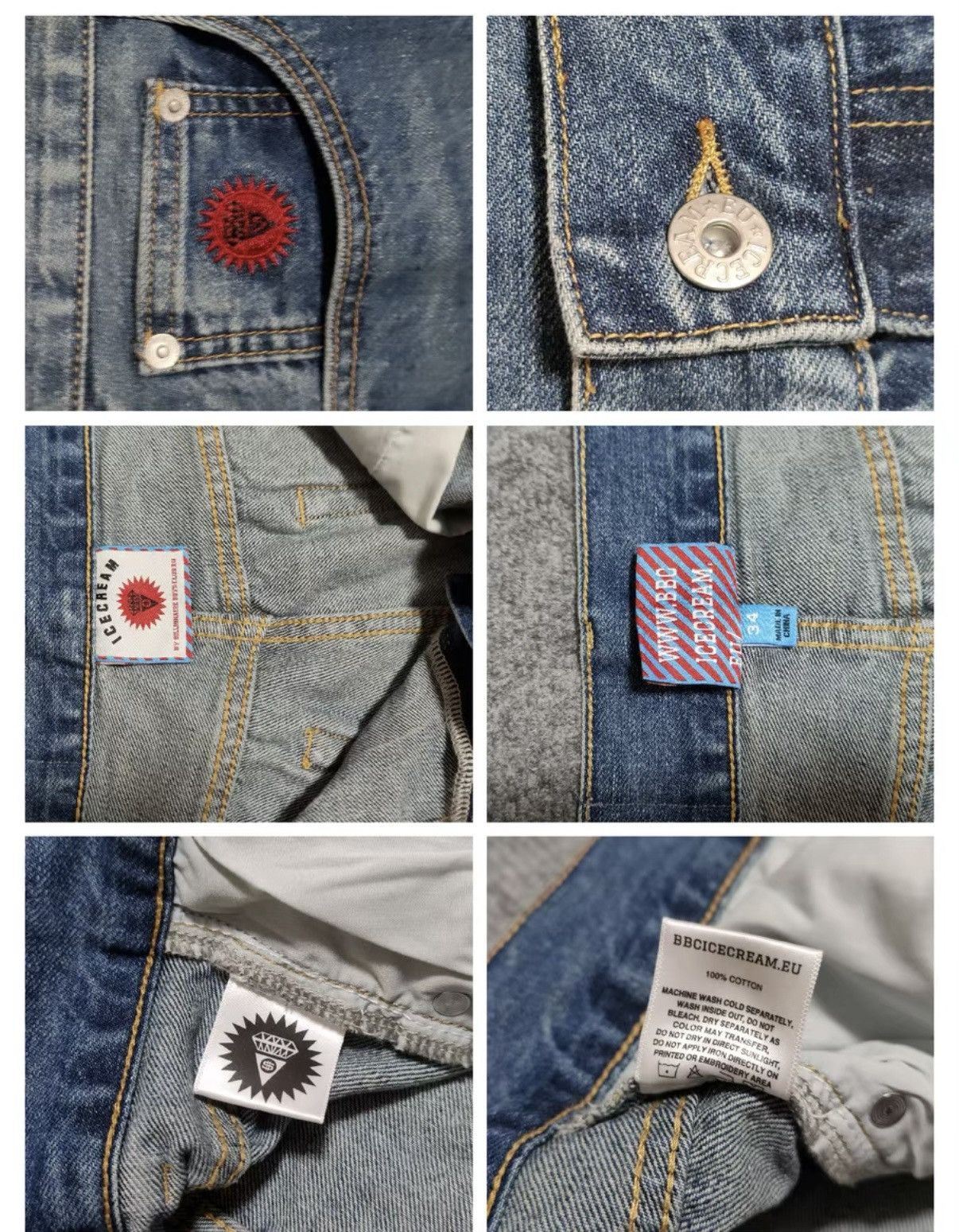 Billionaire Boys Club Washed Blue Flying Dog Jeans Billionaire Boys Club Size US 34 / EU 50 - 6 Thumbnail