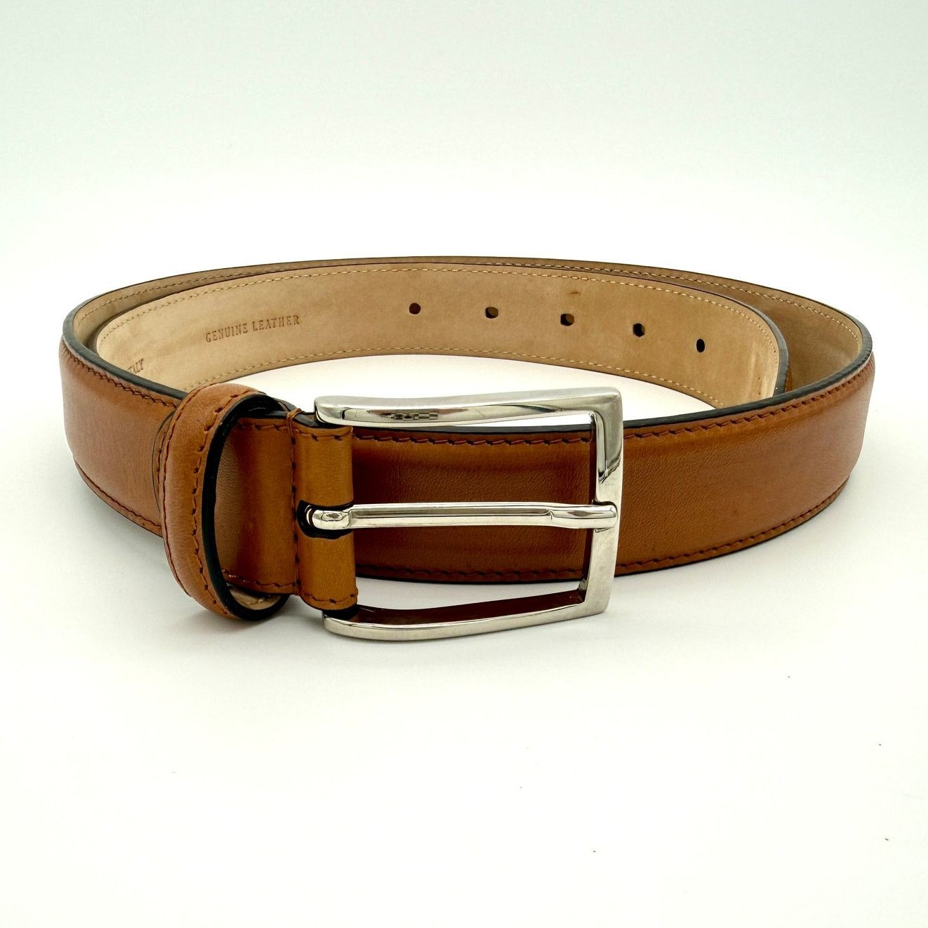 Maus & Hoffman Maus & Hoffman Leather Belt Tan Made in Italy Size 34 Size 34 - 8 Thumbnail