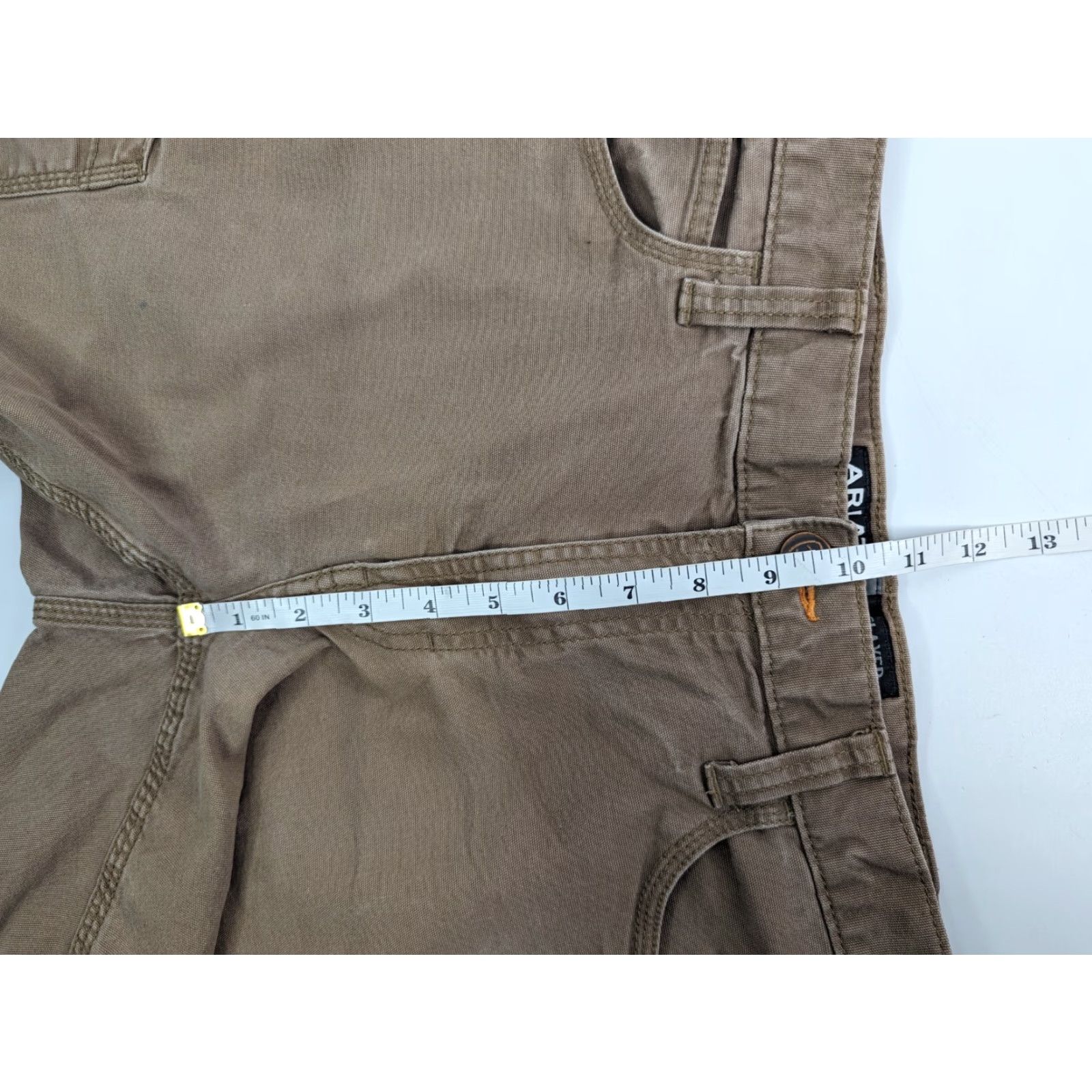 Ariat Ariat Mens Cargo Shorts 34 Brown Rebar M4 Relaxed Straight Pocket Work Raw Hem Size US 34 / EU 50 - 5 Thumbnail