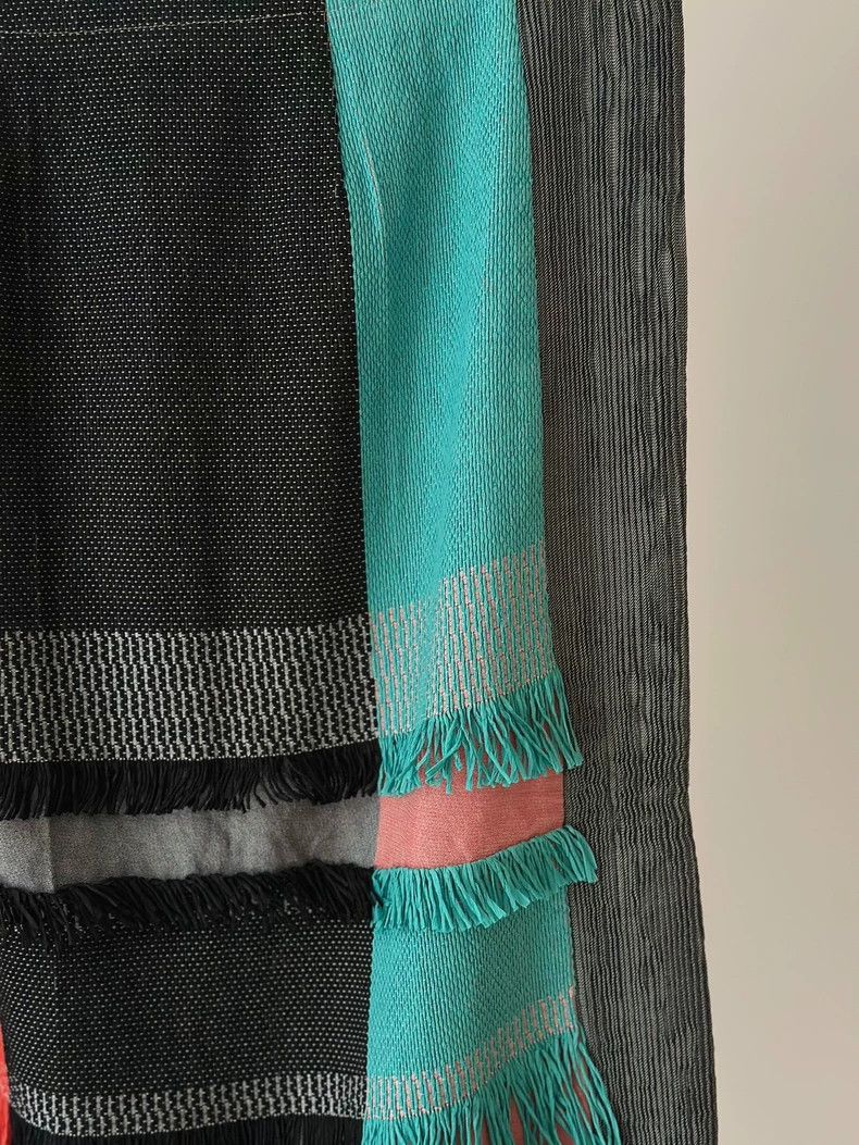 Issey Miyake Issey Miyake size:2 Black, green and red color-blocked mai Size 31" - 8 Thumbnail