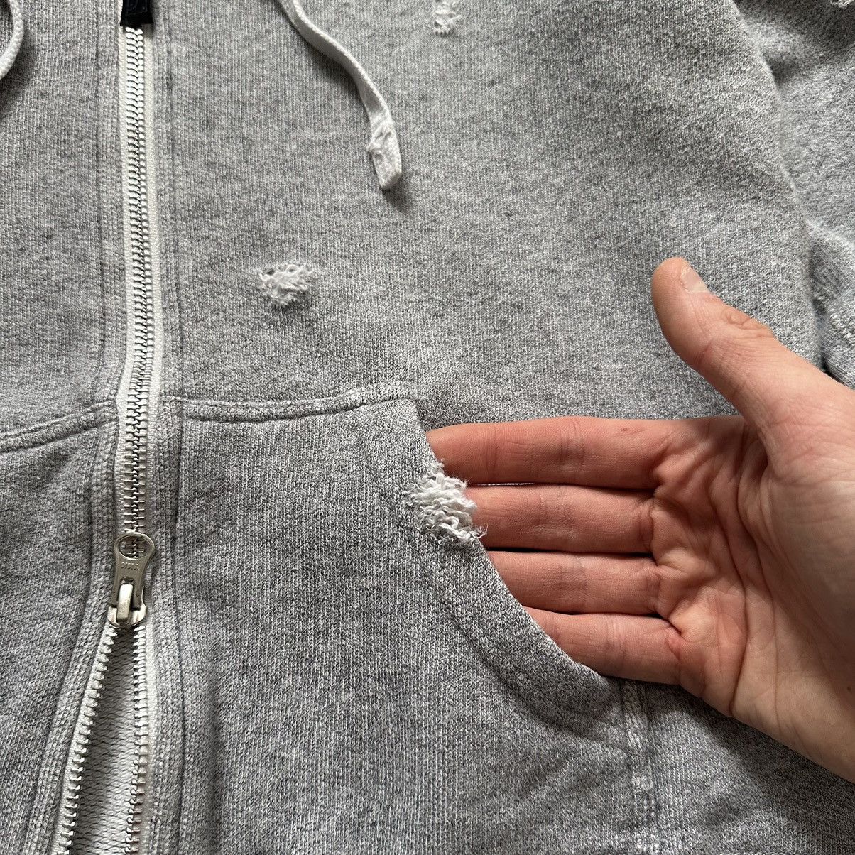 Buzz Rickson's Japan Grktinvestigation Issey Miyake Distressed Zip Hoodie Size US S / EU 44-46 / 1 - 5 Thumbnail