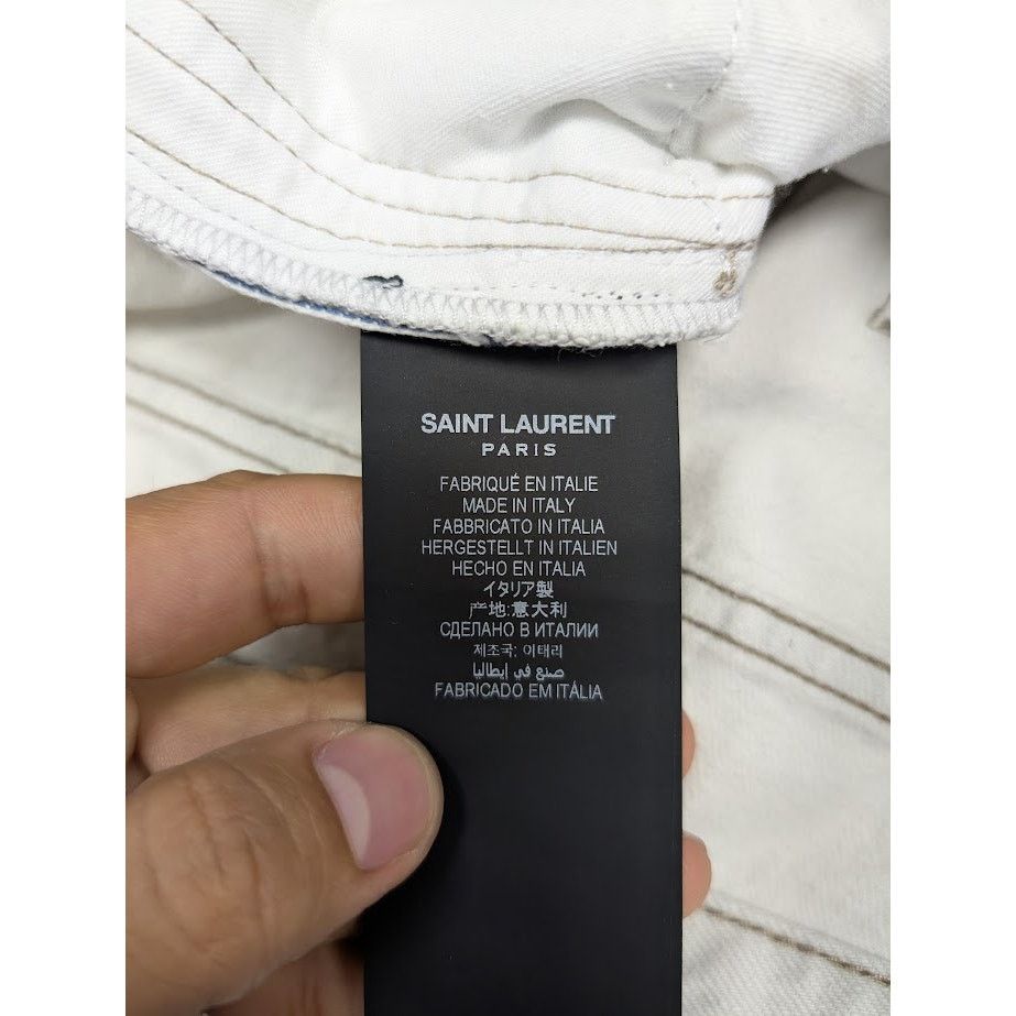Saint Laurent Paris o1rshd1 Slim Fit Jeans in White Size US 28 / EU 44 - 13 Thumbnail