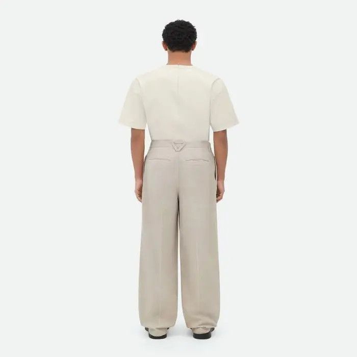 Bottega Veneta o1w1db10825 Printed Leather Trousers in Light Beige Size US 32 / EU 48 - 3 Thumbnail