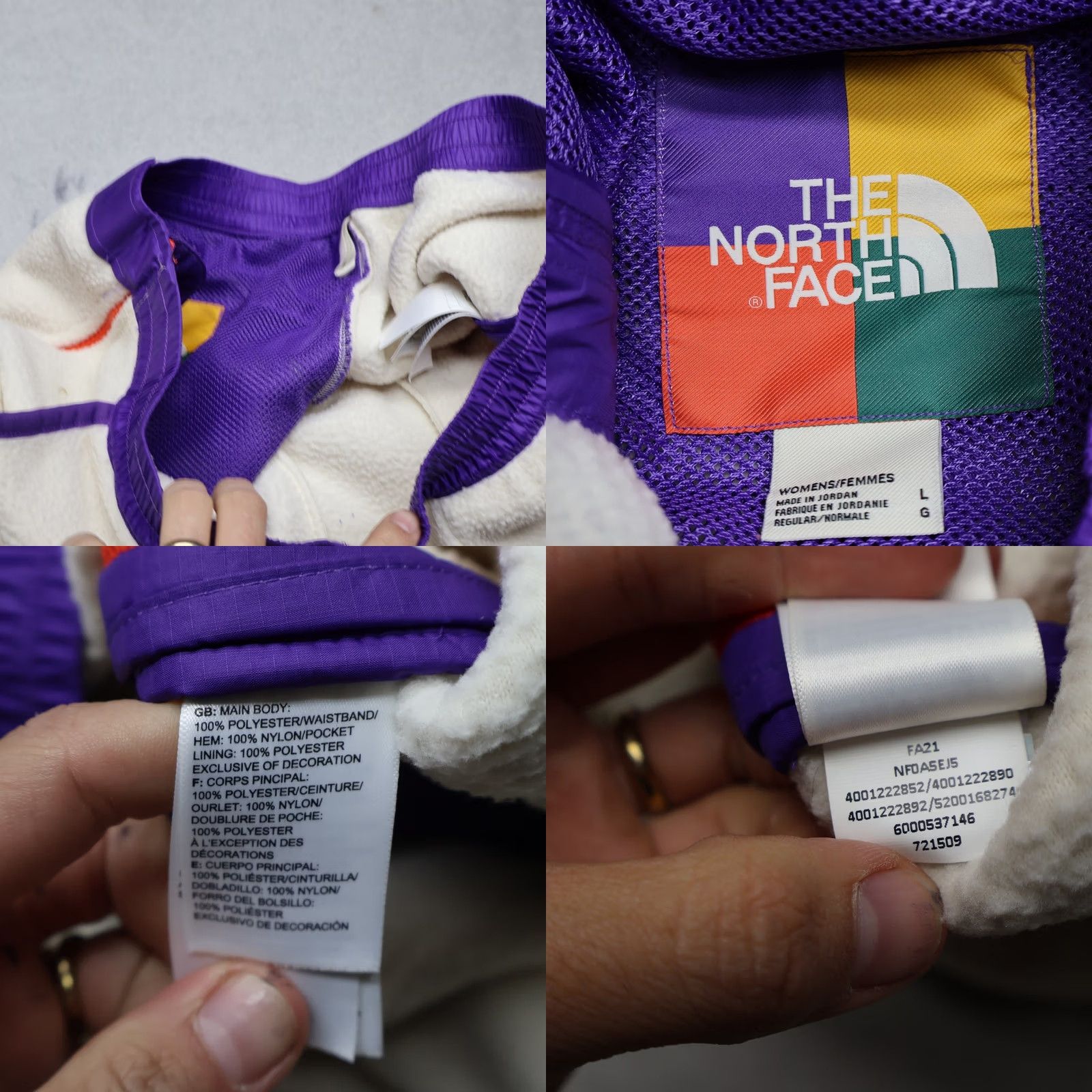 The North Face VINTAGE The North Face Pants Women Large White Fleece Joggers Outdoor Winter 34x29 Size 24" / US 00 / IT 34 - 9 Thumbnail
