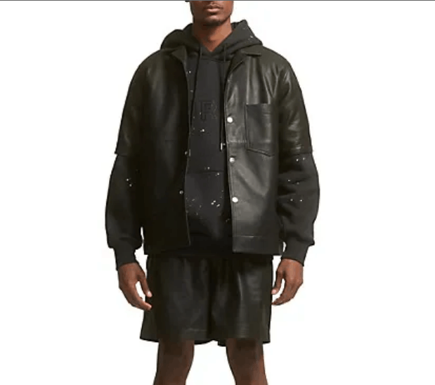 Purple Brand Leather Camp Shirt $1250 Size US M / EU 48-50 / 2 - 1 Thumbnail