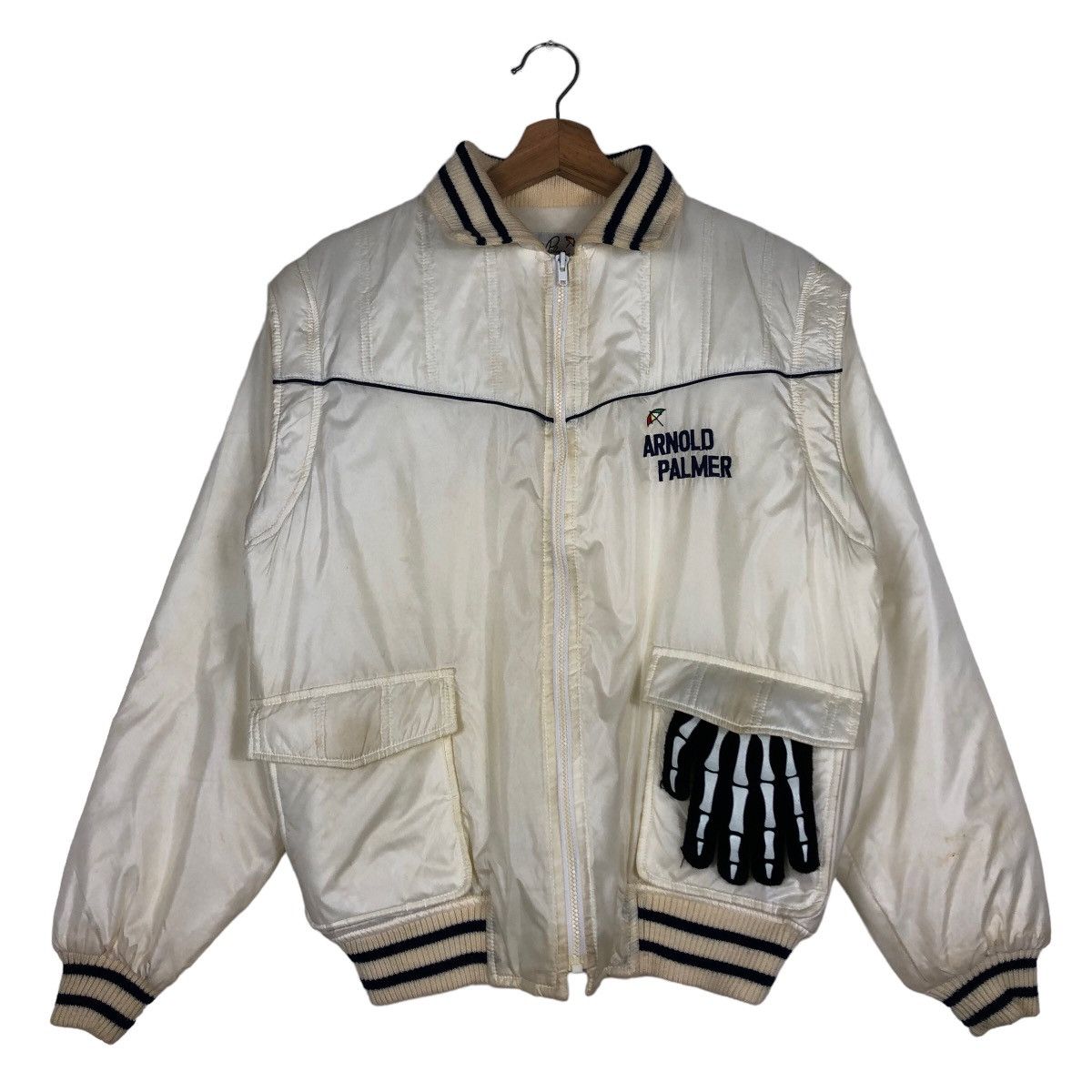 Japanese Brand 🔥90’s Vintage Bomber Jacket Quilted Arnold Palmer Japan Size US M / EU 48-50 / 2 - 2 Thumbnail
