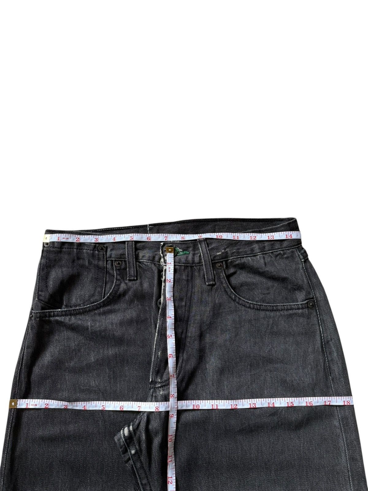 Left Field Nyc Vintage Left Field Button Fly Distress Selvedge Jeans Size US 29 - 6 Thumbnail