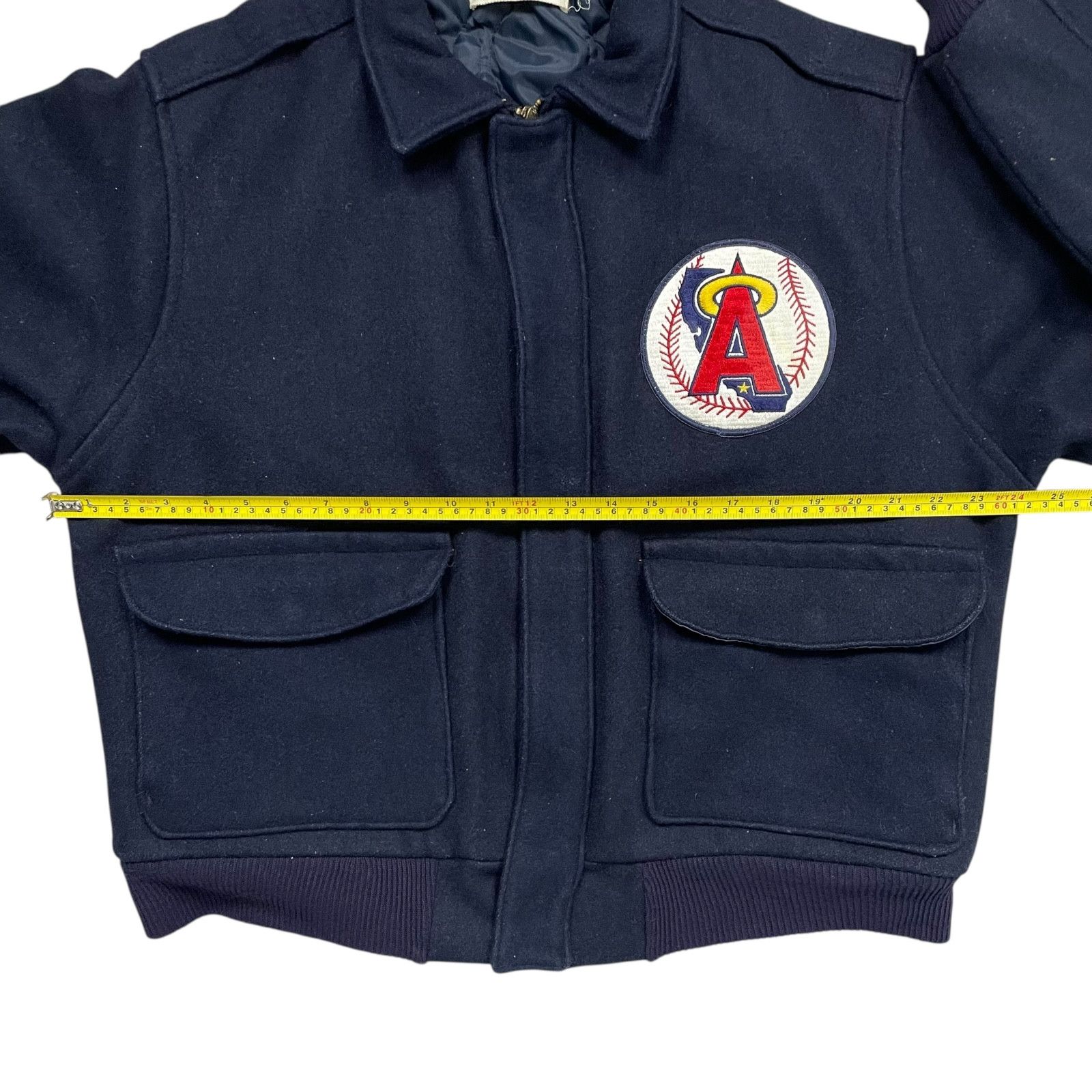 MLB VTG 90s CALIFORNIA ANGELS CHALK LINE WOOL VARSITY JACKET Size US L / EU 52-54 / 3 - 9 Thumbnail