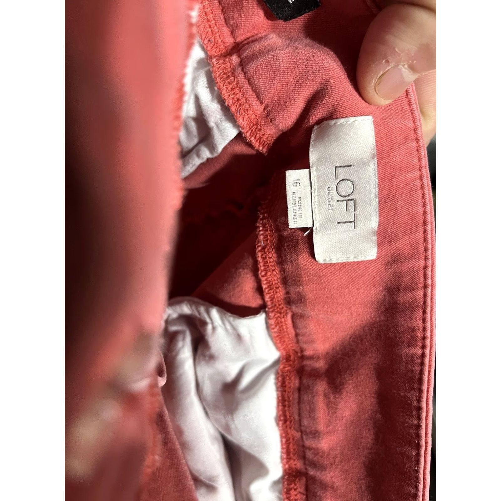 Loft VINTAGE LOFT Pink Dress Pants Curvy Skinny Ankle Women’s 16 Pockets Size 38" / US 16 / IT 52 - 5 Thumbnail