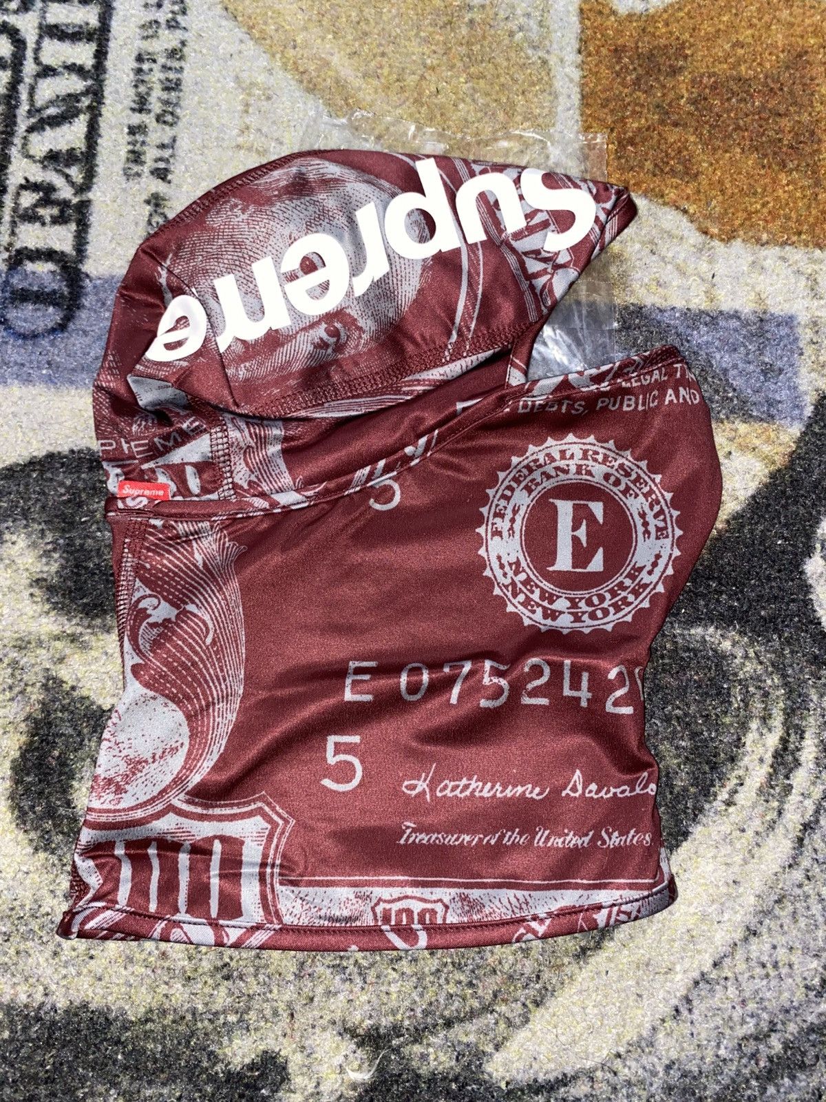 Supreme Supreme Lightweight Balaclava Red Money Size ONE SIZE - 3 Thumbnail