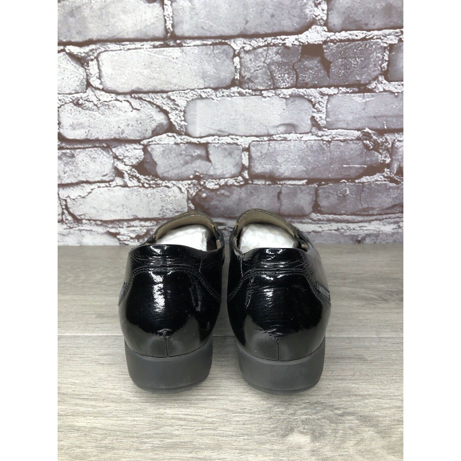 Mephisto Mephisto Air Jet Black Patent Leopard Print Penny Wedge Shoe Size US 11 / IT 41 - 3 Thumbnail