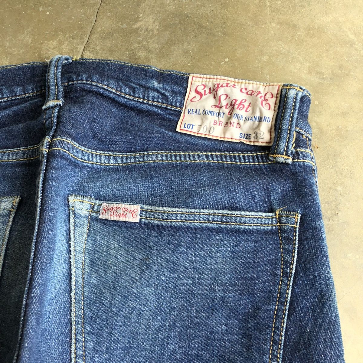 Sugar Cane Vintage Sugar Cane W32 Light Distressed Denim Jeans Pants Size US 31 - 19 Thumbnail