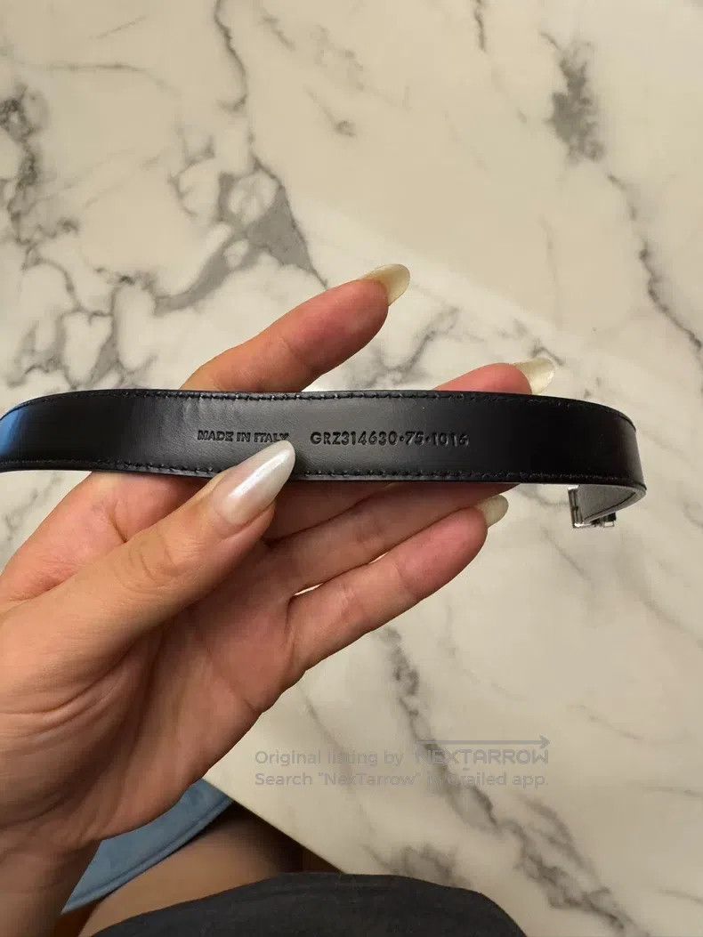 Saint Laurent Paris Saint Laurent Paris Three-ring Buckle Belt, Lizard Pattern Size ONE SIZE - 4 Thumbnail