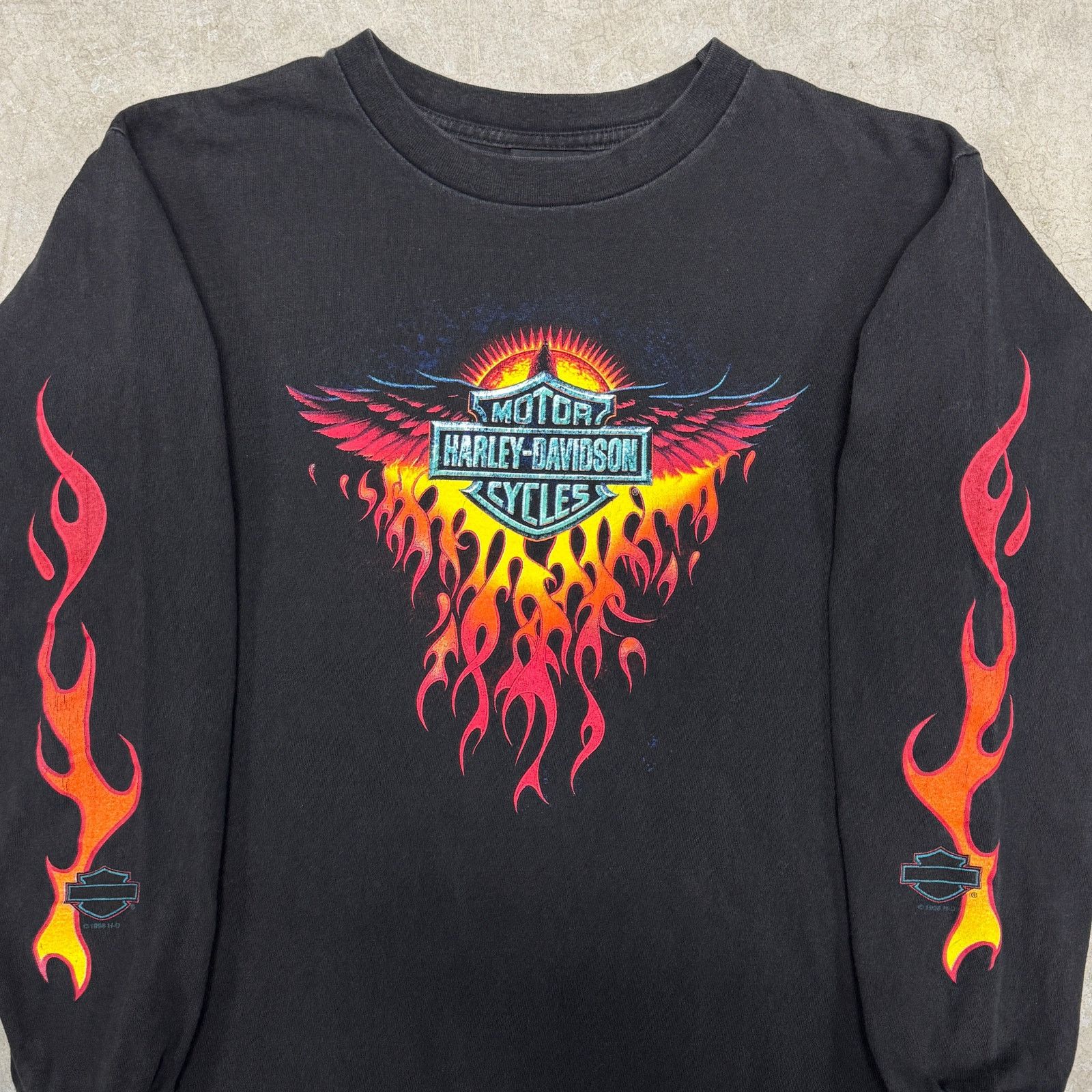 Harley Davidson Vintage Harley Davidson Flame Longsleeve Size US M / EU 48-50 / 2 - 3 Thumbnail