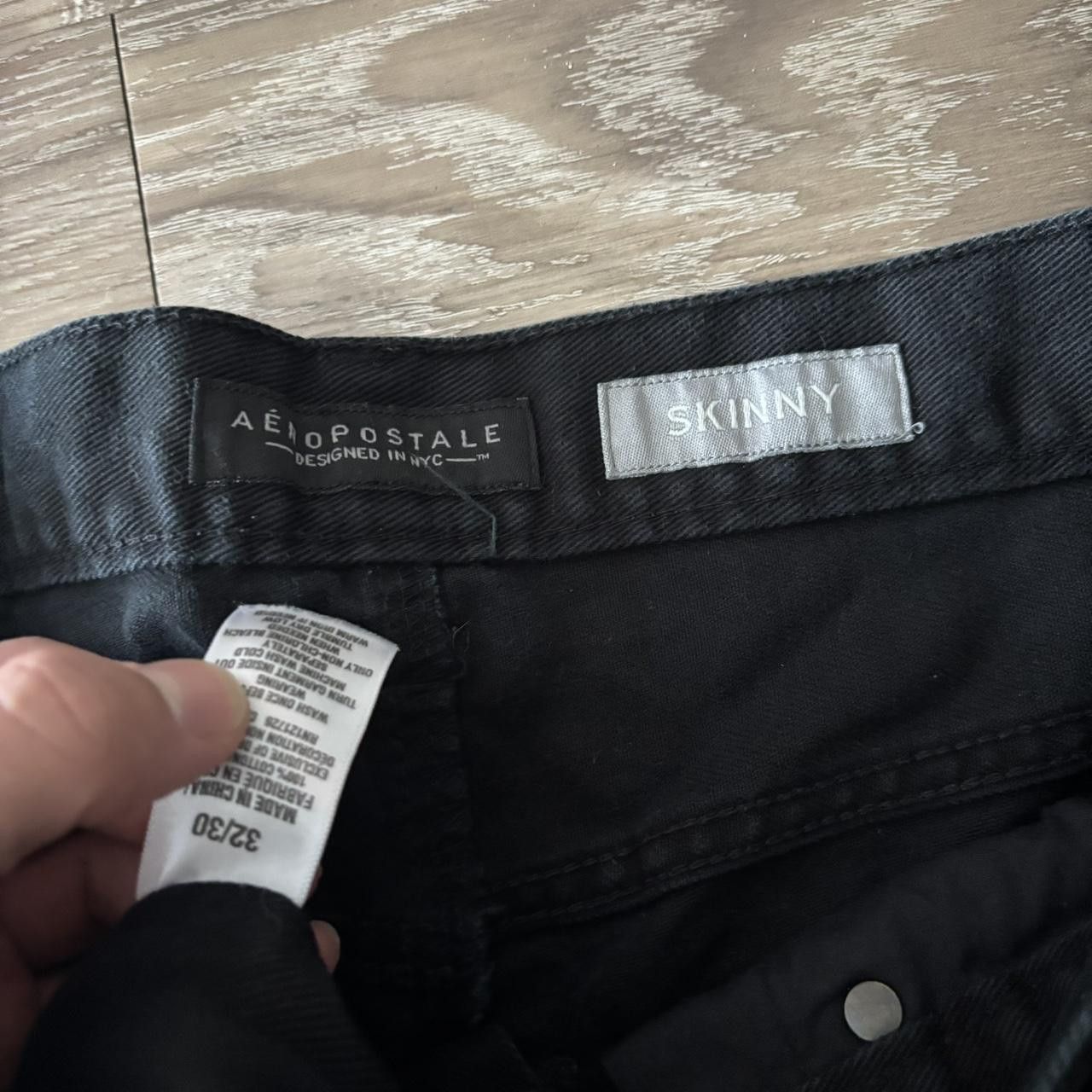 Vintage Crazy Vintage Y2K/2000s Grunge Black Skinny Denim Jeans! 32x29 Size US 32 / EU 48 - 8 Thumbnail