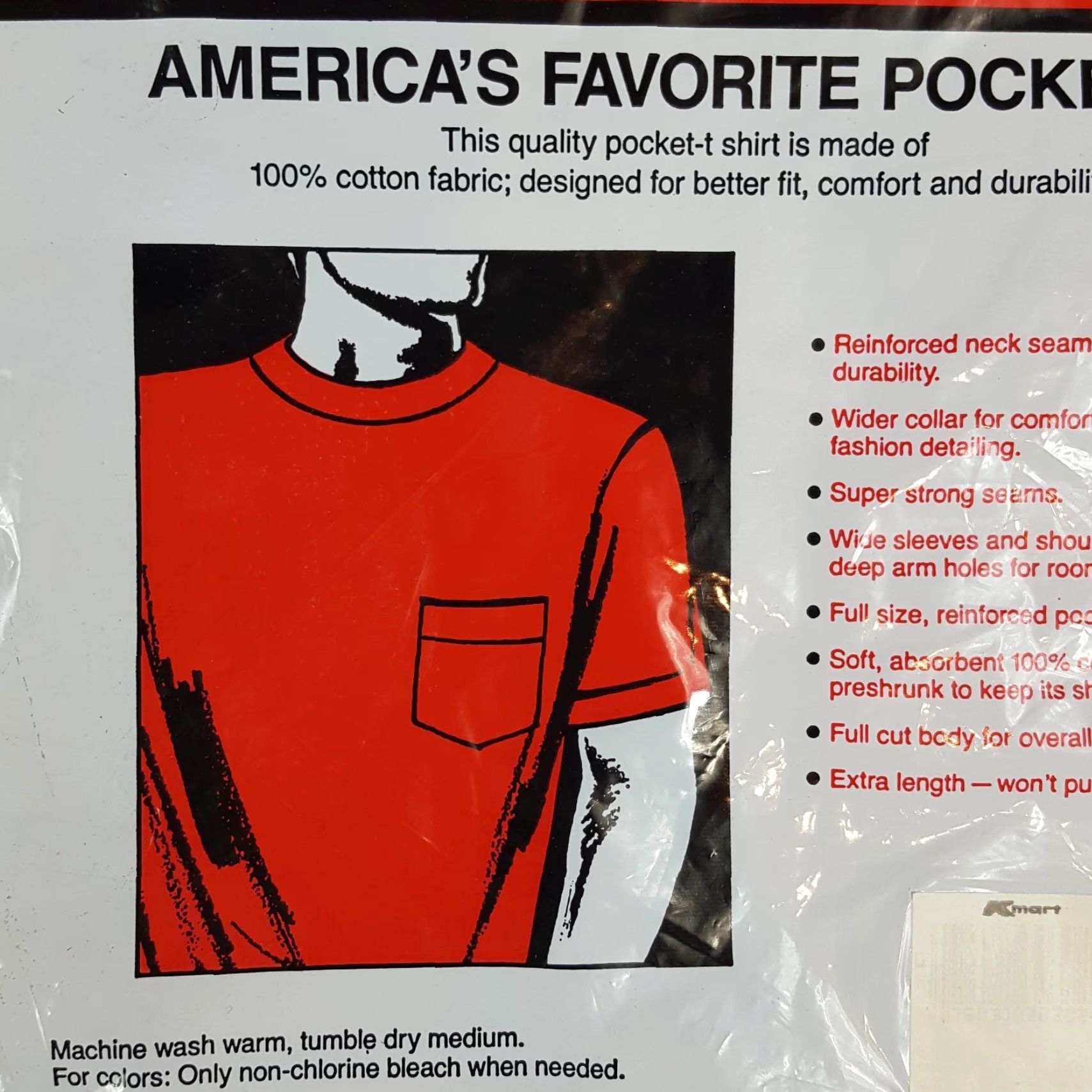 Fruit Of The Loom VINTAGE Fruit Of The Loom T-Shirt Red Pocket Tee Men's 3XL 1990s 1991 USA Made Cotton Short Sleeve Crew Neck Size US XXL / EU 58 / 5 - 7 Thumbnail