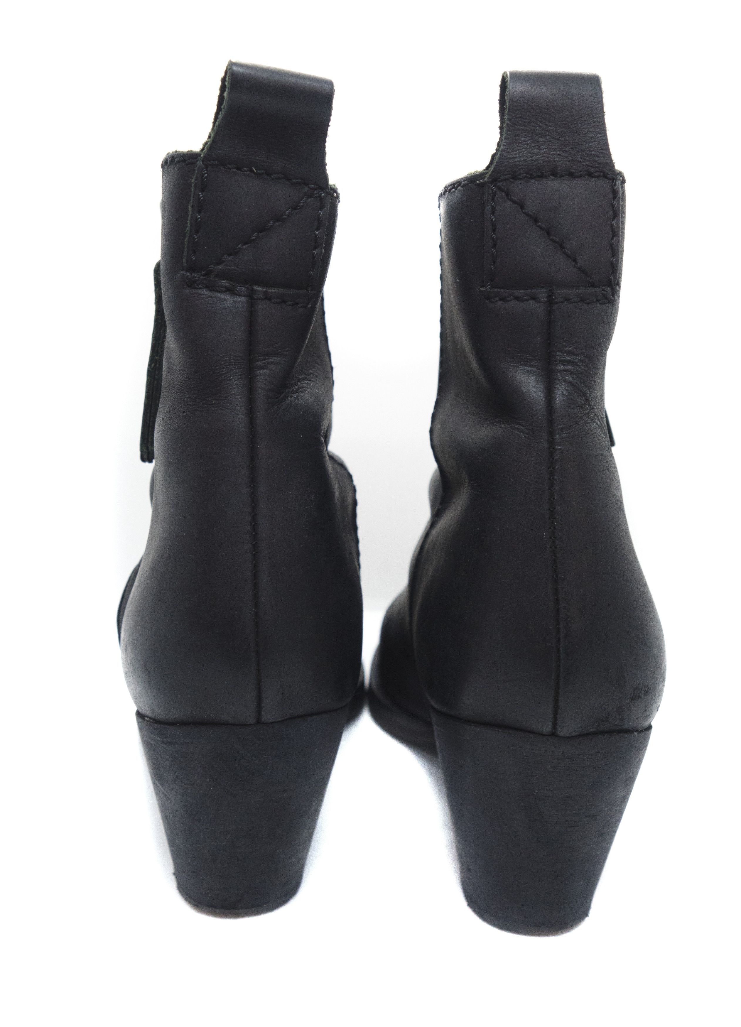 Acne Studios Zip Ankle Leather Boots Size US 7 / IT 37 - 3 Thumbnail