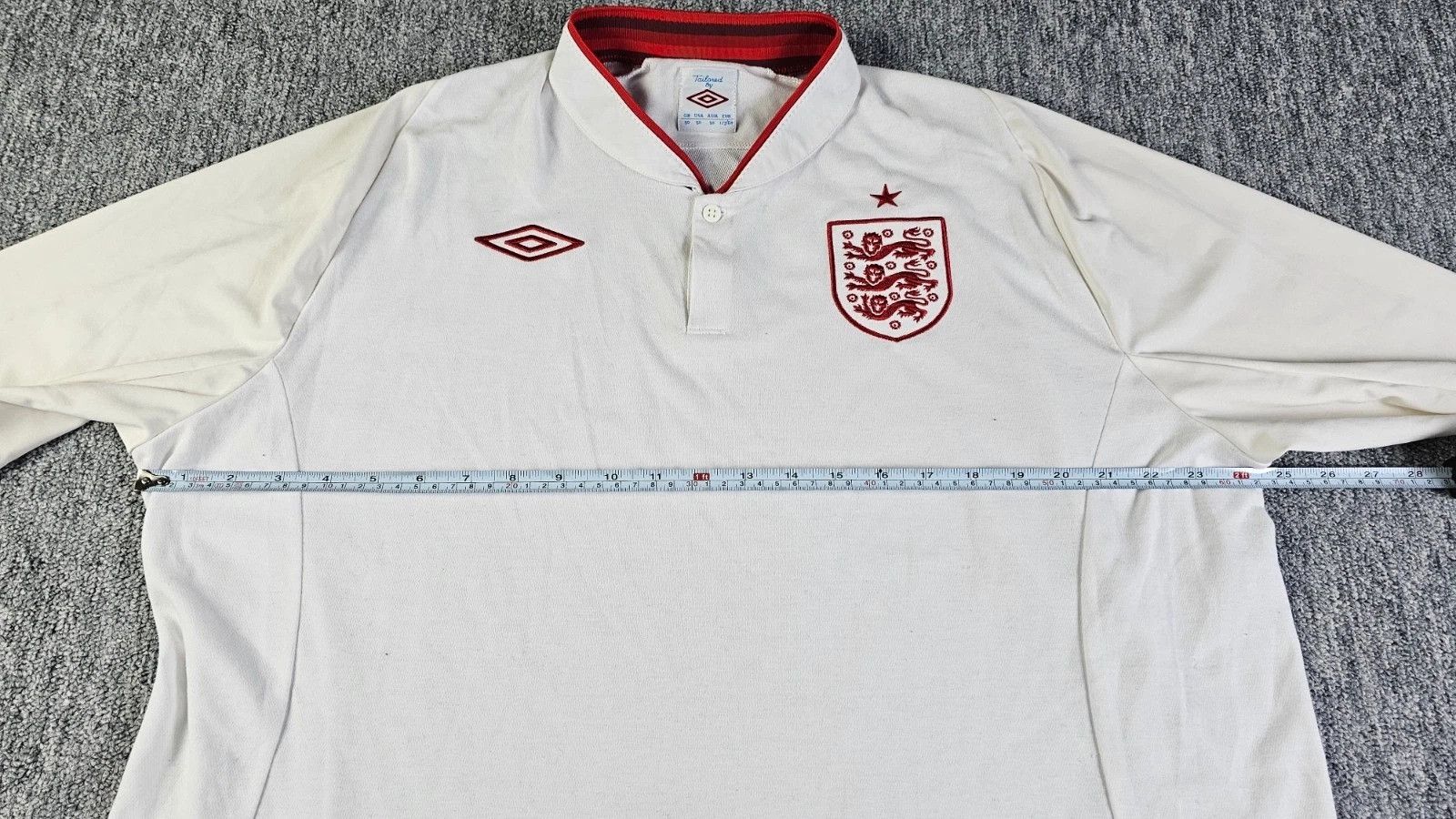 Umbro Umbro England 2012 Home Jersey Long Sleeve White XXL Tailor Size US XXL / EU 58 / 5 - 10 Thumbnail
