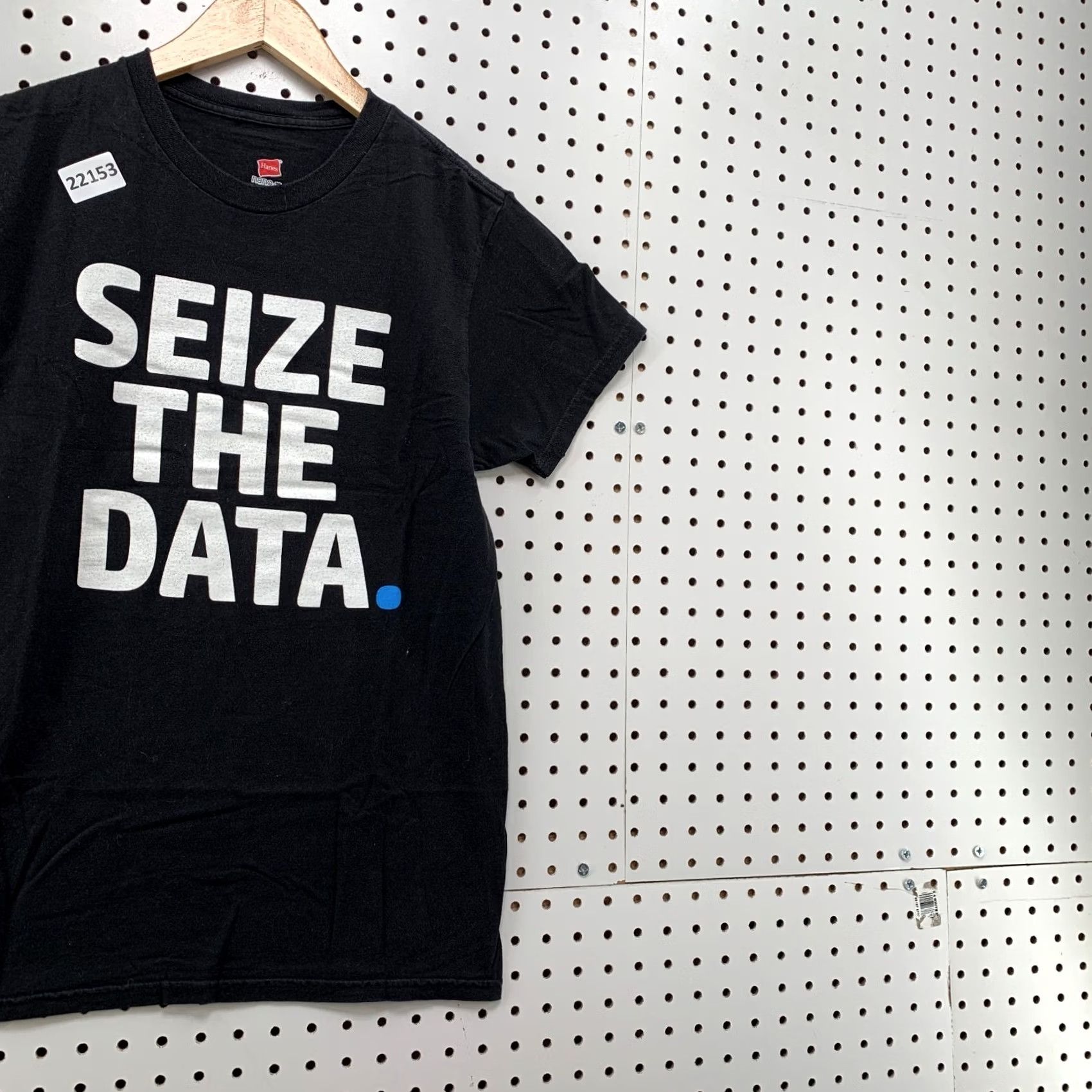 Hanes Seize The Data Shirt Black Mens Adult S Computer TEE Short Sleeve Size US S / EU 44-46 / 1 - 5 Thumbnail
