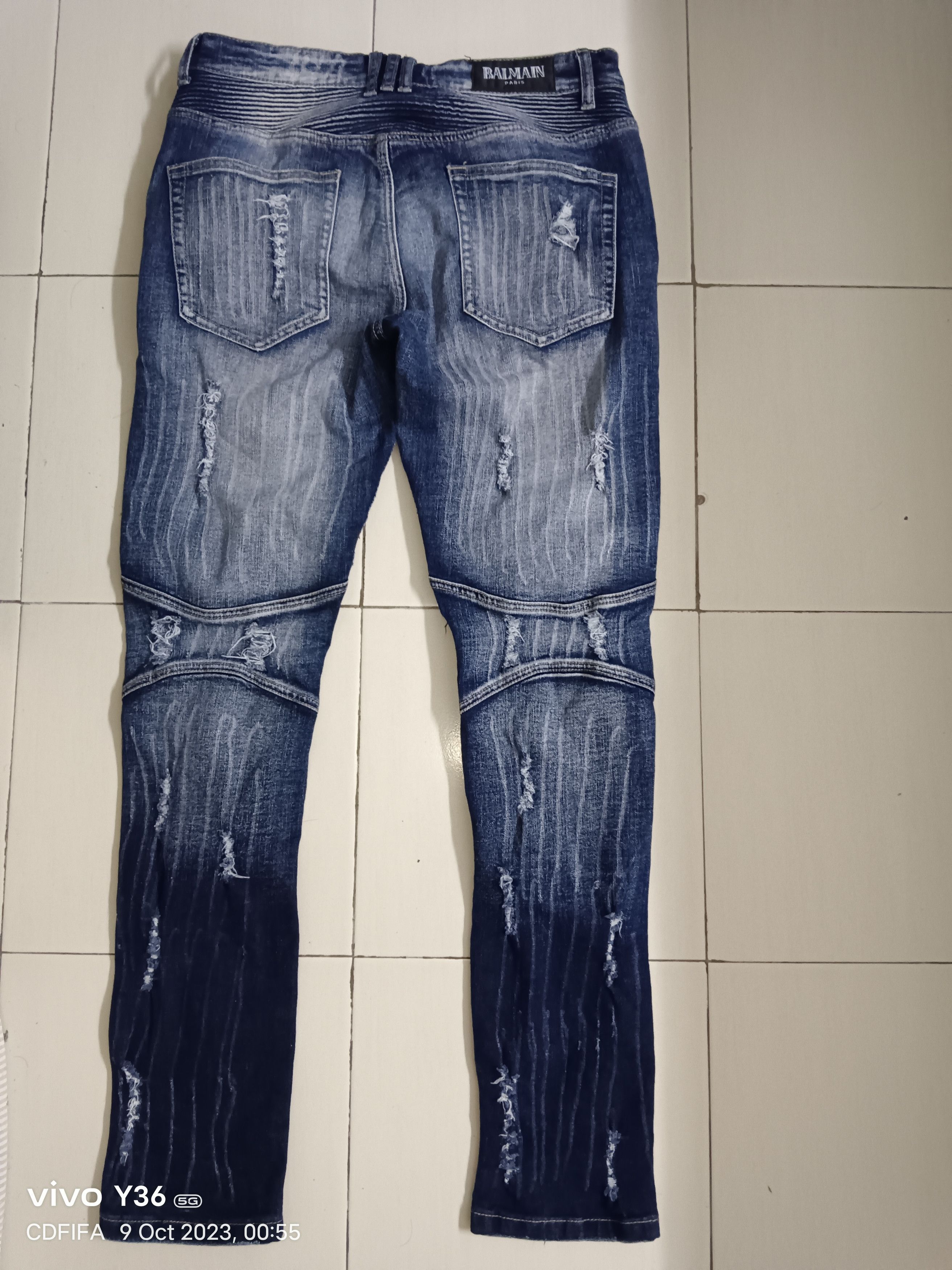 Other Rare💥💥Custom Balmain Elastane Biker Denim Size US 32 / EU 48 - 2 Thumbnail