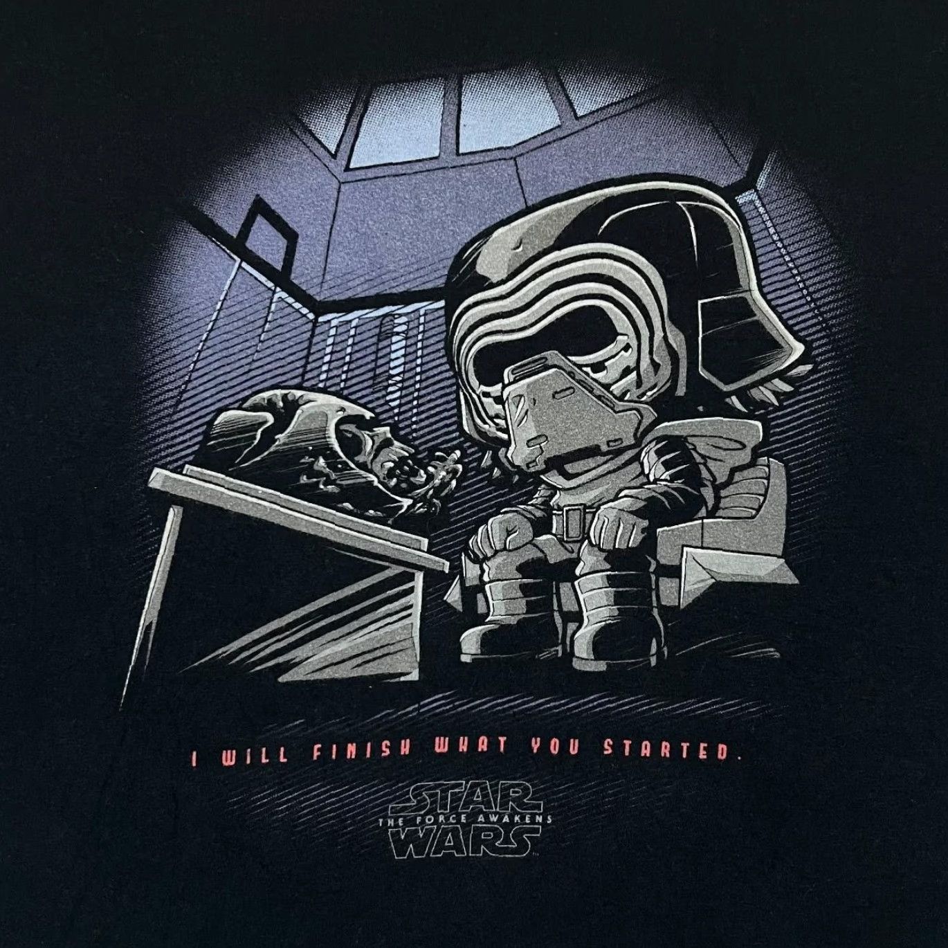 Vintage Funko Pop Tees STAR WARS The Force Awakens Kylo Ren Graphic T-Shirt XL Black Mens Shirt Size US XL / EU 56 / 4 - 2 Thumbnail