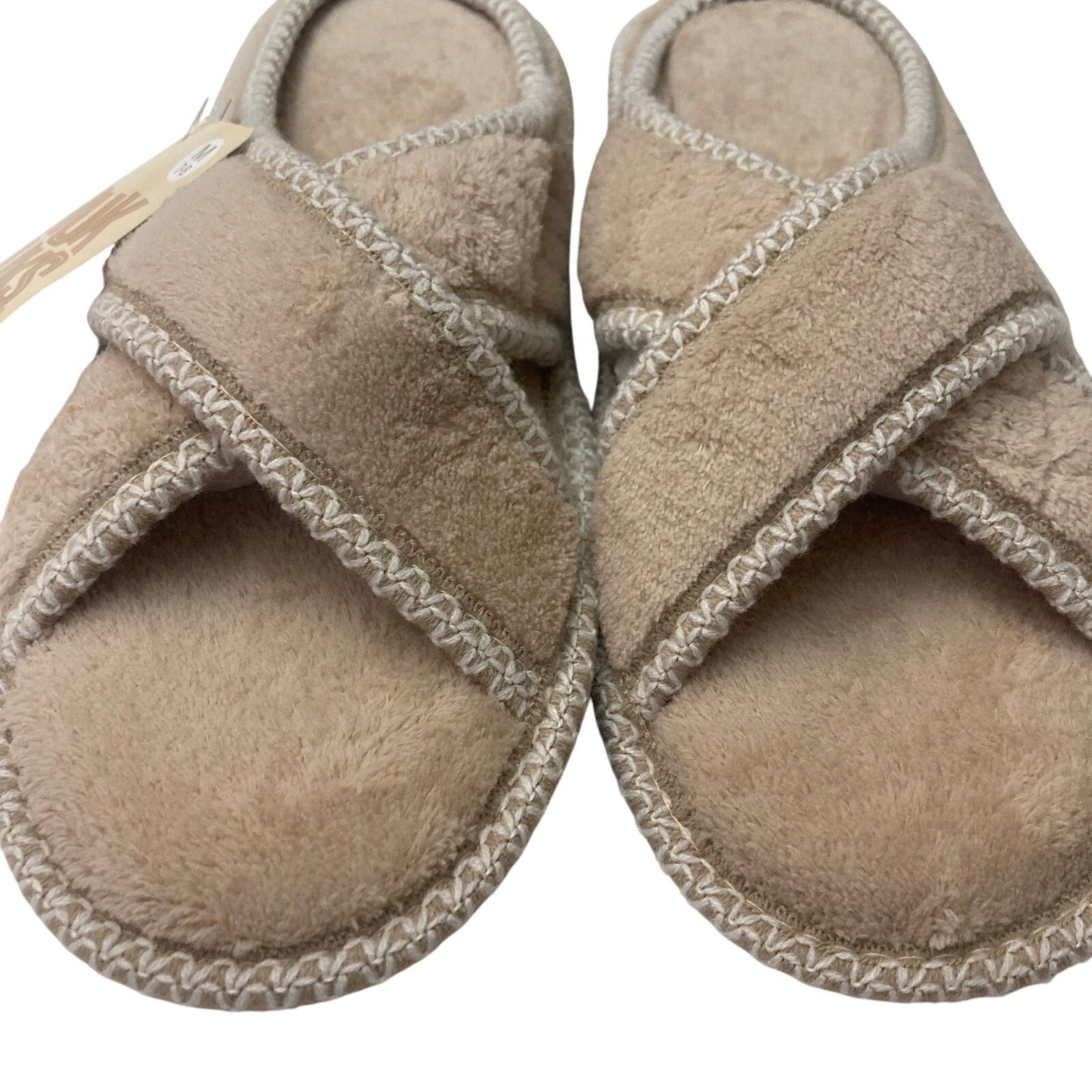 Other Muk Luks Memory Foam Cross Over Honey Wheat Slippers Shoes Size US 8 / IT 38 - 1 Thumbnail