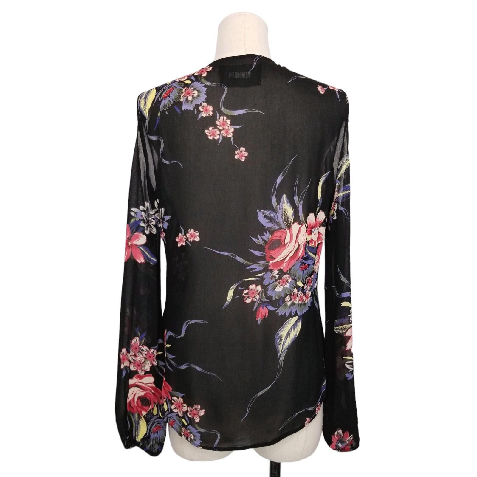 Reformation Reformation Cold Shoulder Sheer Floral Blouse Sz Small Size S / US 4 / IT 40 - 4 Thumbnail