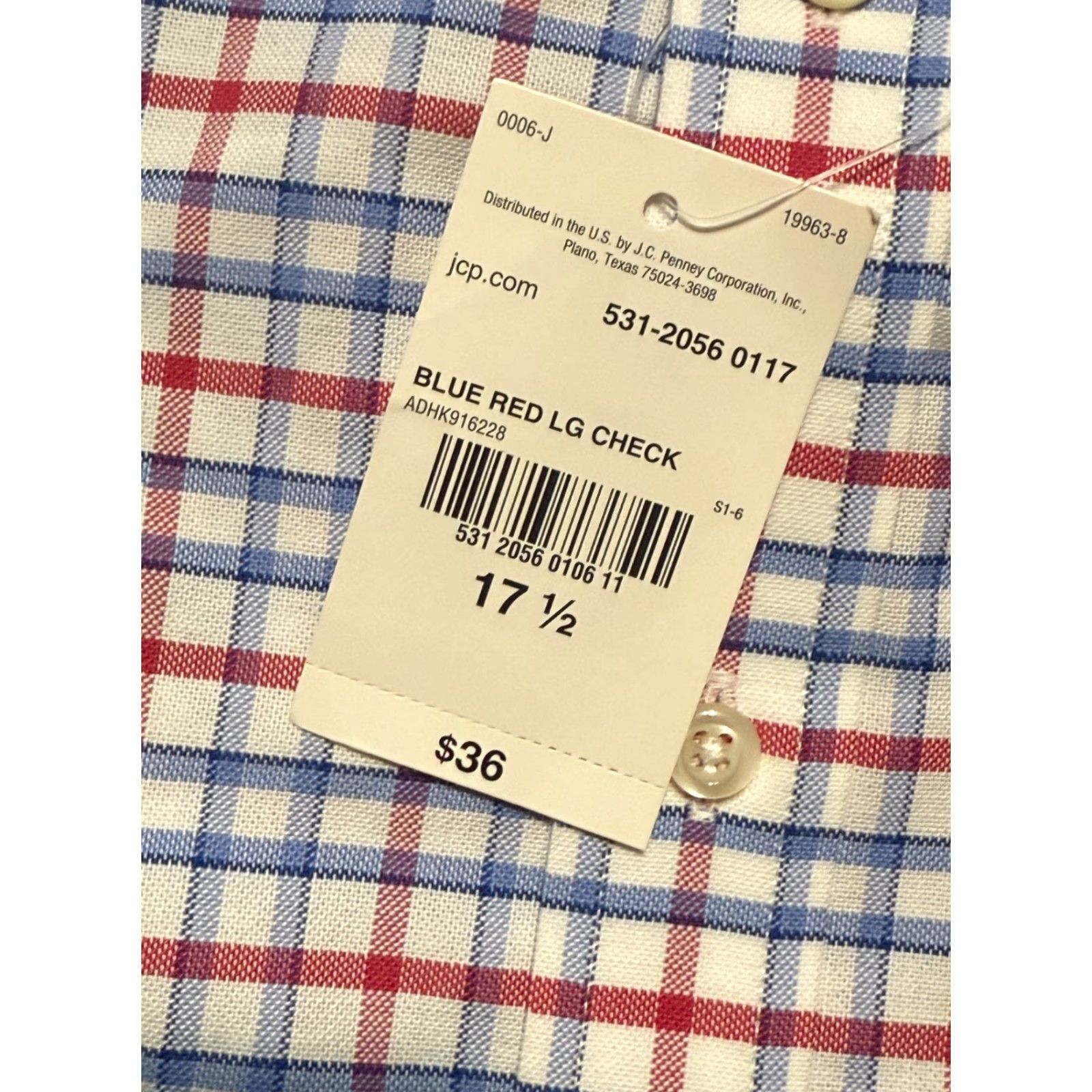 Stafford Stafford Shirt Mens 17.5 Regular Fit Button-Up Long Sleeve Blue Cotton NWT Size US XXL / EU 58 / 5 - 5 Thumbnail