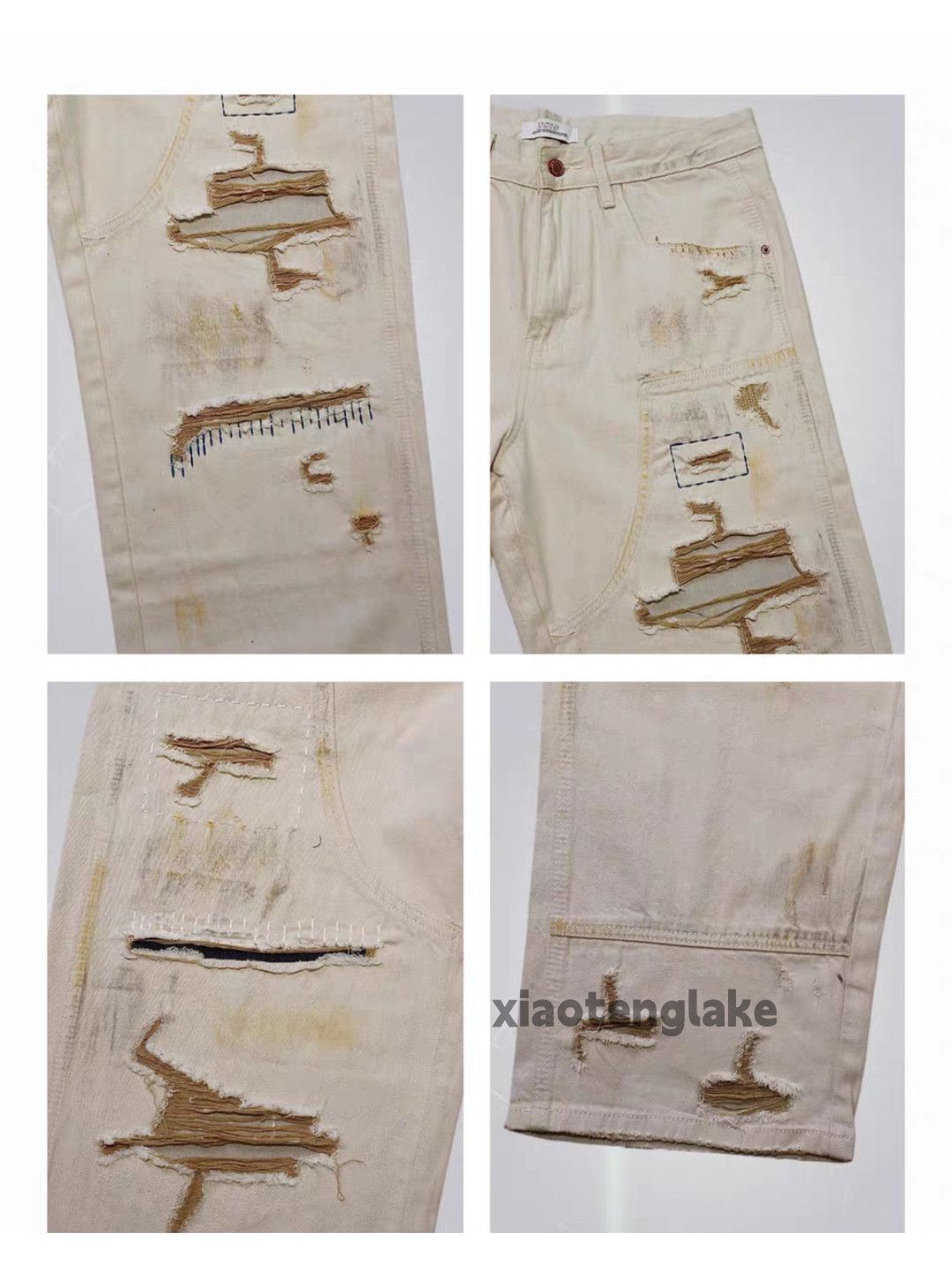 Vintage xz utility loose baggy wide Leg ripped carpenter pants Size US 36 / EU 52 - 5 Thumbnail